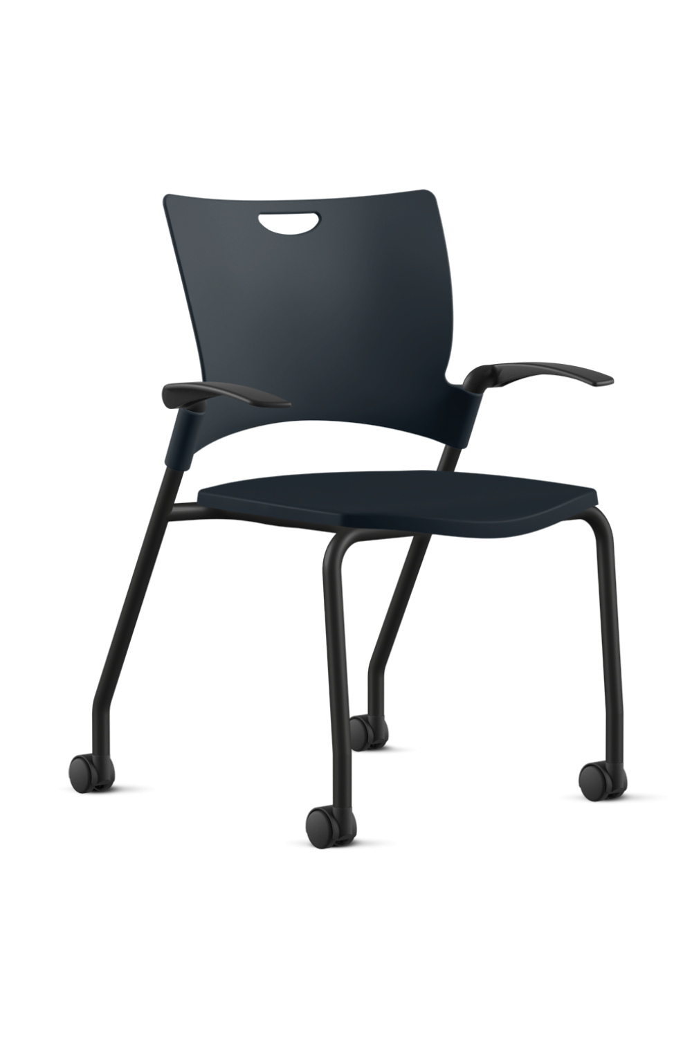 Ergonomic 9 to 5 BELLA All-Plastic Swivel Tilt Training Chair (1315GT) - Perfect for Office, Home Study & Computer Workstations