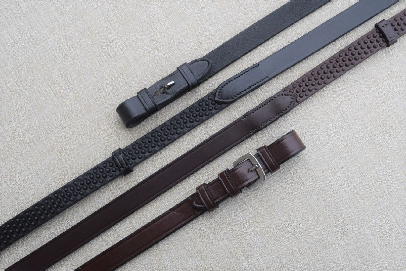 Black Oak Pebble Grip Rein with Stops 3/4