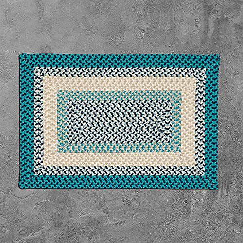 Premium Montego Rugs 2' x 10' Non-Slip Runner - Ocean Blue Wave Pattern - Perfect for Hallways, Entryways & Coastal Home Decor