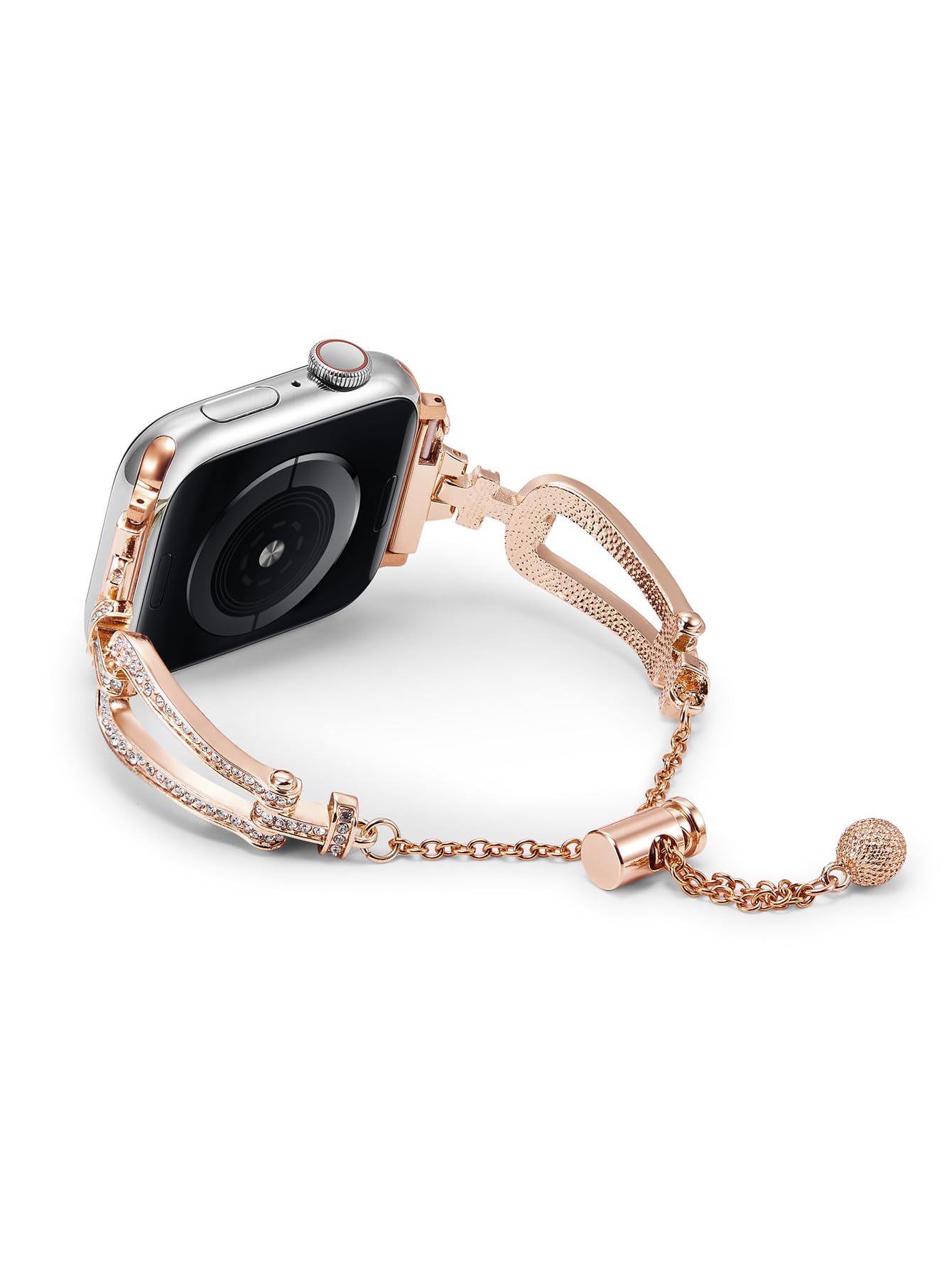 Sparkling Rhinestone Apple Watch Band for Women - Elegant Jewelry Strap Compatible with 38mm 40mm 41mm 42mm 44mm 45mm 49mm iWatch Series SE/8/7/6/5/4/3/2/1 - Perfect for Parties, Weddings & Special Occasions