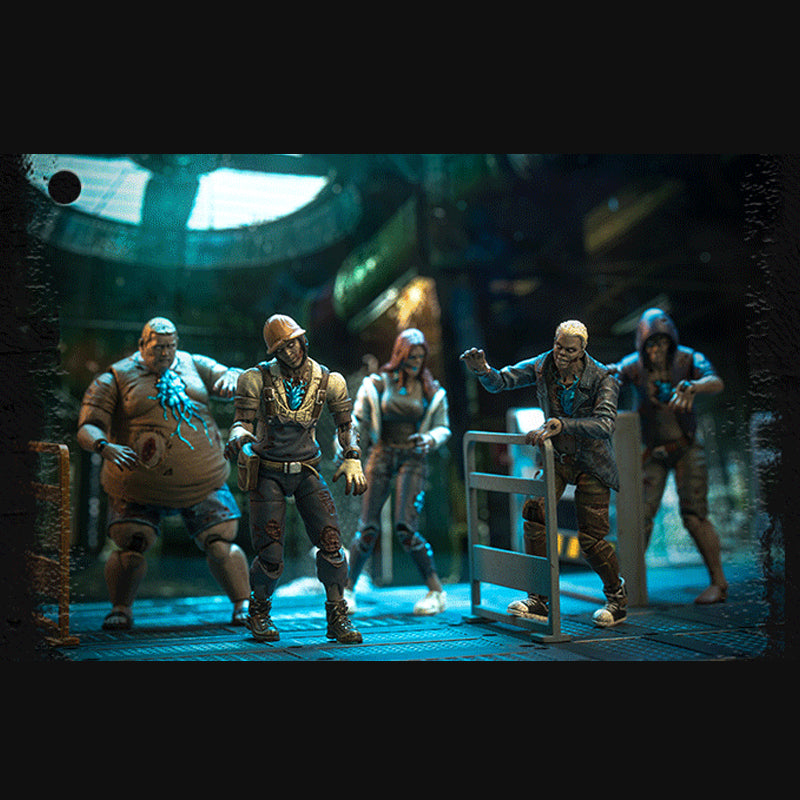 1/18 JOYTOY 3.75 Inch Zombie Action Figure Set (5PCS) - Life After Infected Person Series - Perfect for Horror Collectors, Diorama Displays & Tabletop Gaming Scenes