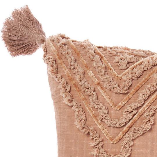Linen House Heather Brandy 40x60cm Decorative Throw Pillow Cover - Soft Linen Cushion for Sofa, Bed, Living Room & Home Decor