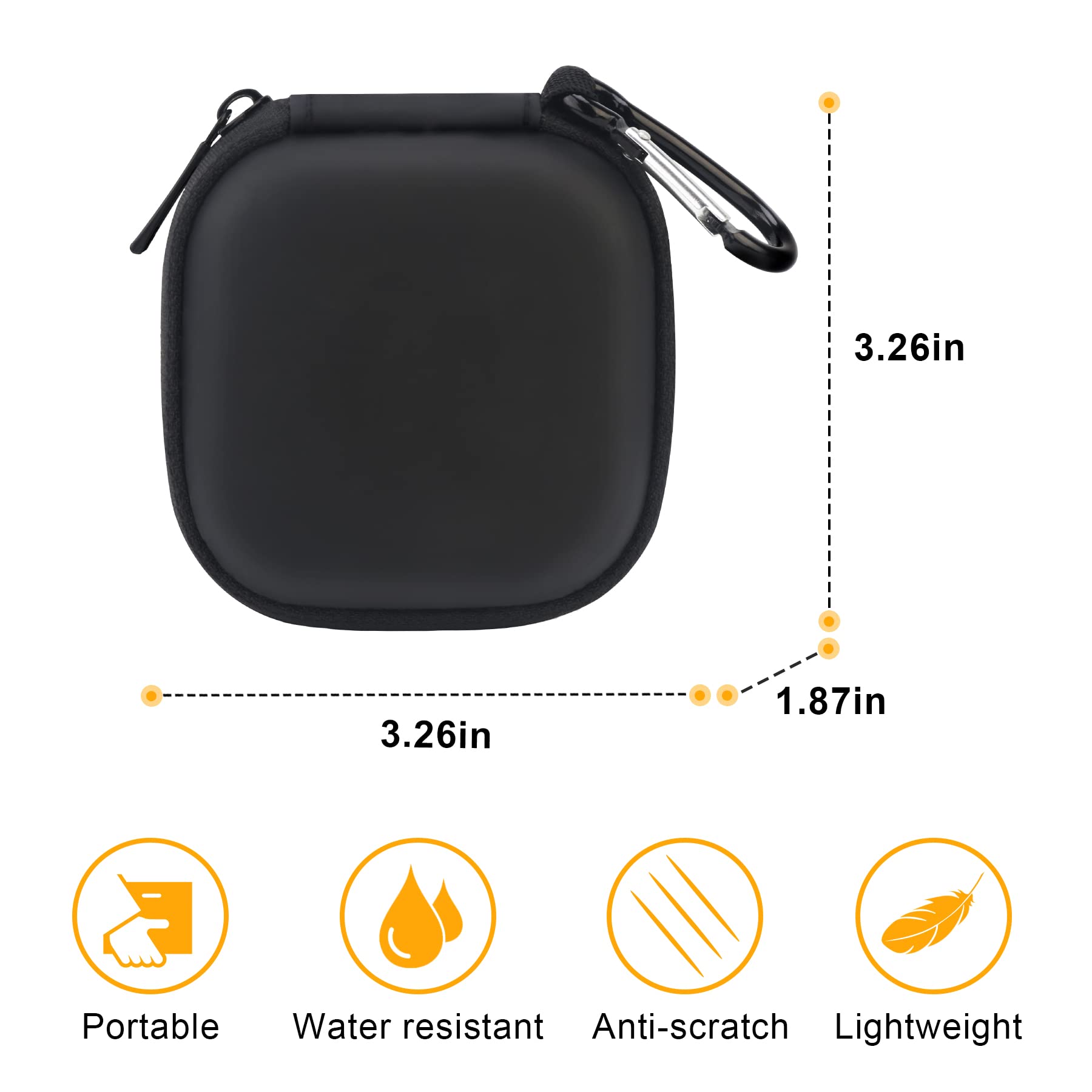 Elonbo Protective Carrying Case for Bose QuietComfort Ultra Earbuds & QC Earbuds II - Wireless Noise Cancelling Headphone Cover (Black) - Travel Storage, Gym Accessory & Daily Organizer