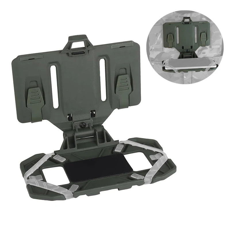 Tactical MOLLE Folding Navigation Board & Smartphone Holder Set - Military GPS Map Mount for Hiking, Camping & Off-Road Adventures