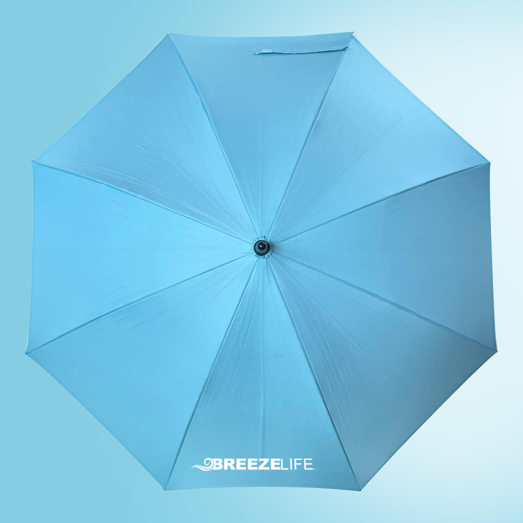 Mister Breeze Sun Umbrella with Fan - Portable Cooling for Beach & Outdoor