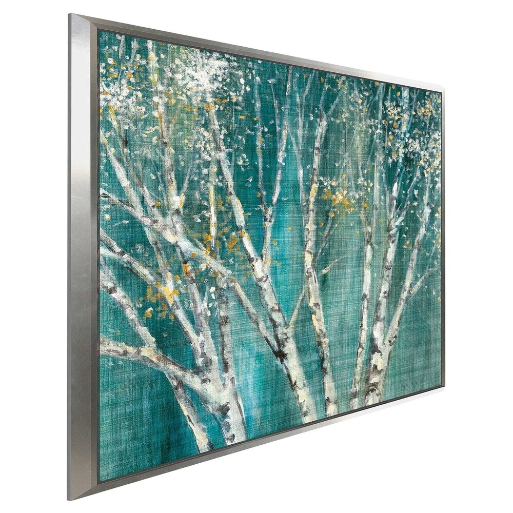 Blue Birch Horizontal I by Julia Purinton - Premium Canvas Art Print in Floating Frame - Perfect for Living Room, Bedroom & Office Wall Decor