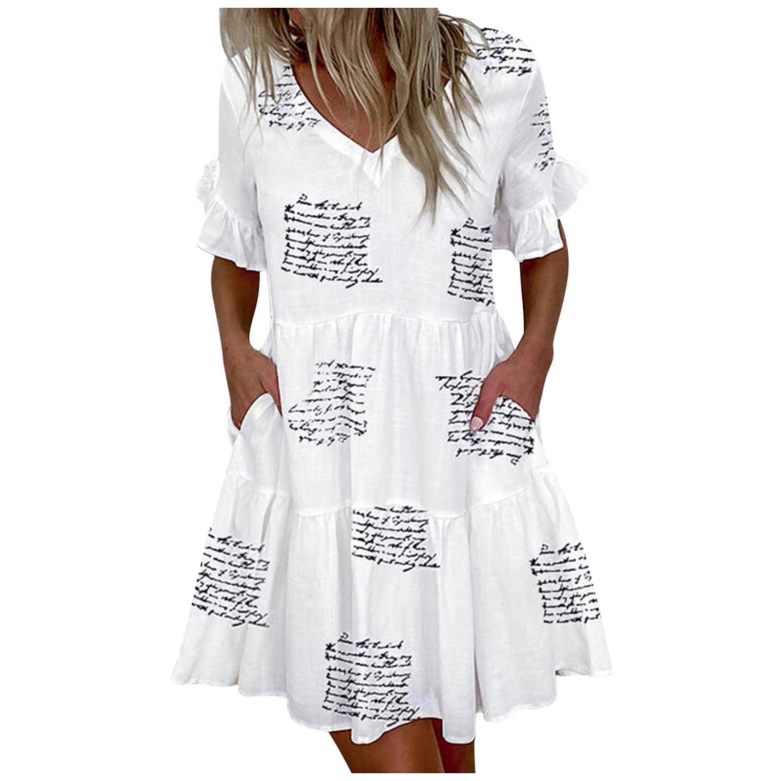 Women's Floral Mini Dress for Summer Beach & Party