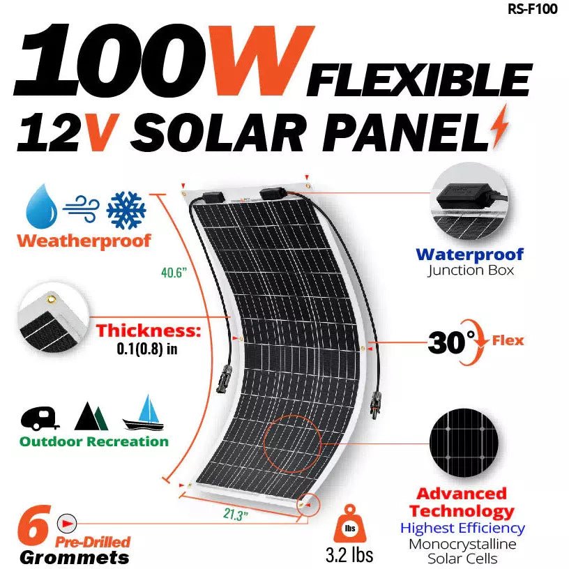 EcoFlow DELTA 2 Portable Power Station - 1024Wh Capacity, 1800W Output, Solar Generator with 100W Flexible Monocrystalline Solar Panel Kit - Perfect for Camping, RV Trips, and Emergency Power Backup