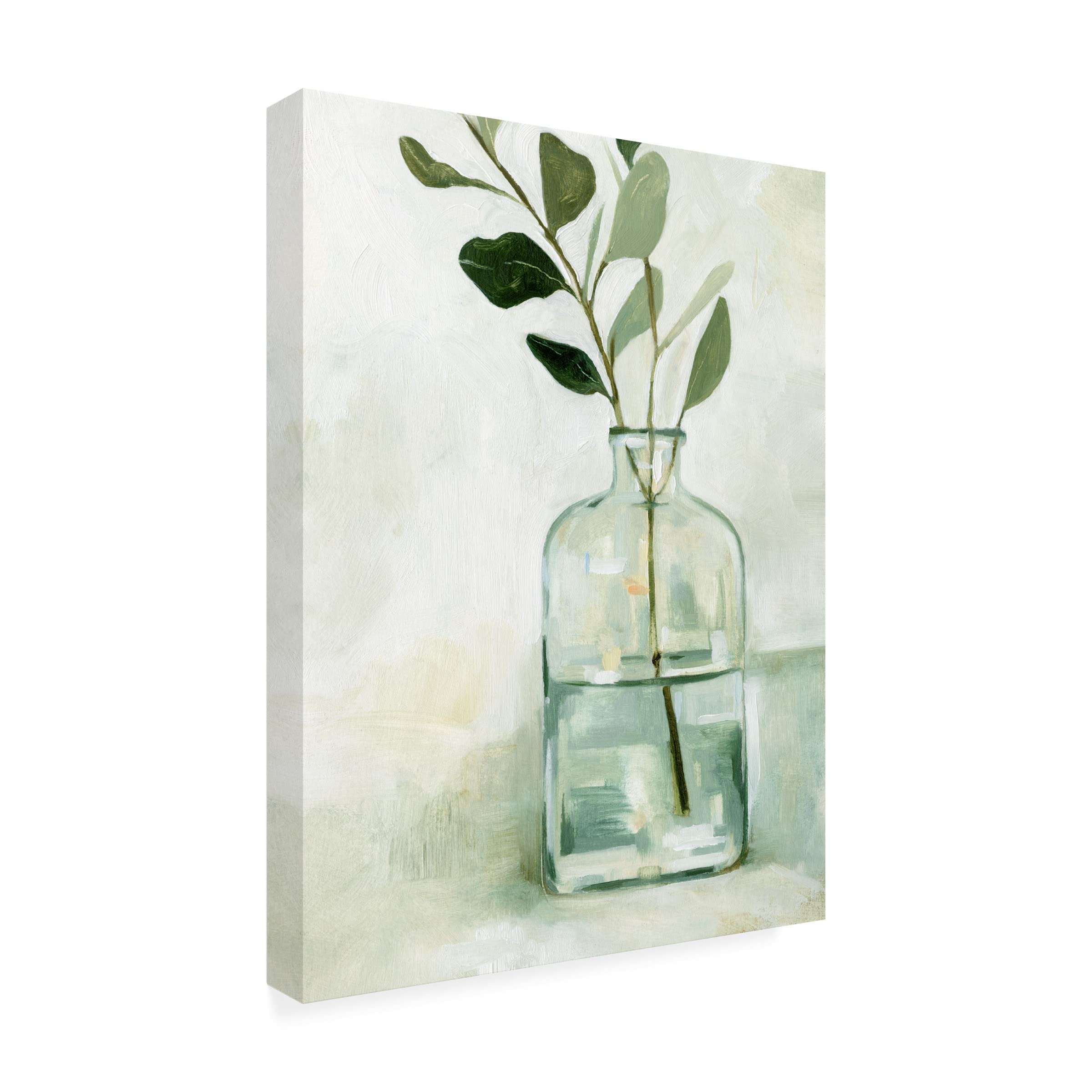 Emma Caroline 'Eucalyptus Branch Still Life I' Canvas Wall Art Print - Botanical Home Decor for Living Room, Bedroom & Office