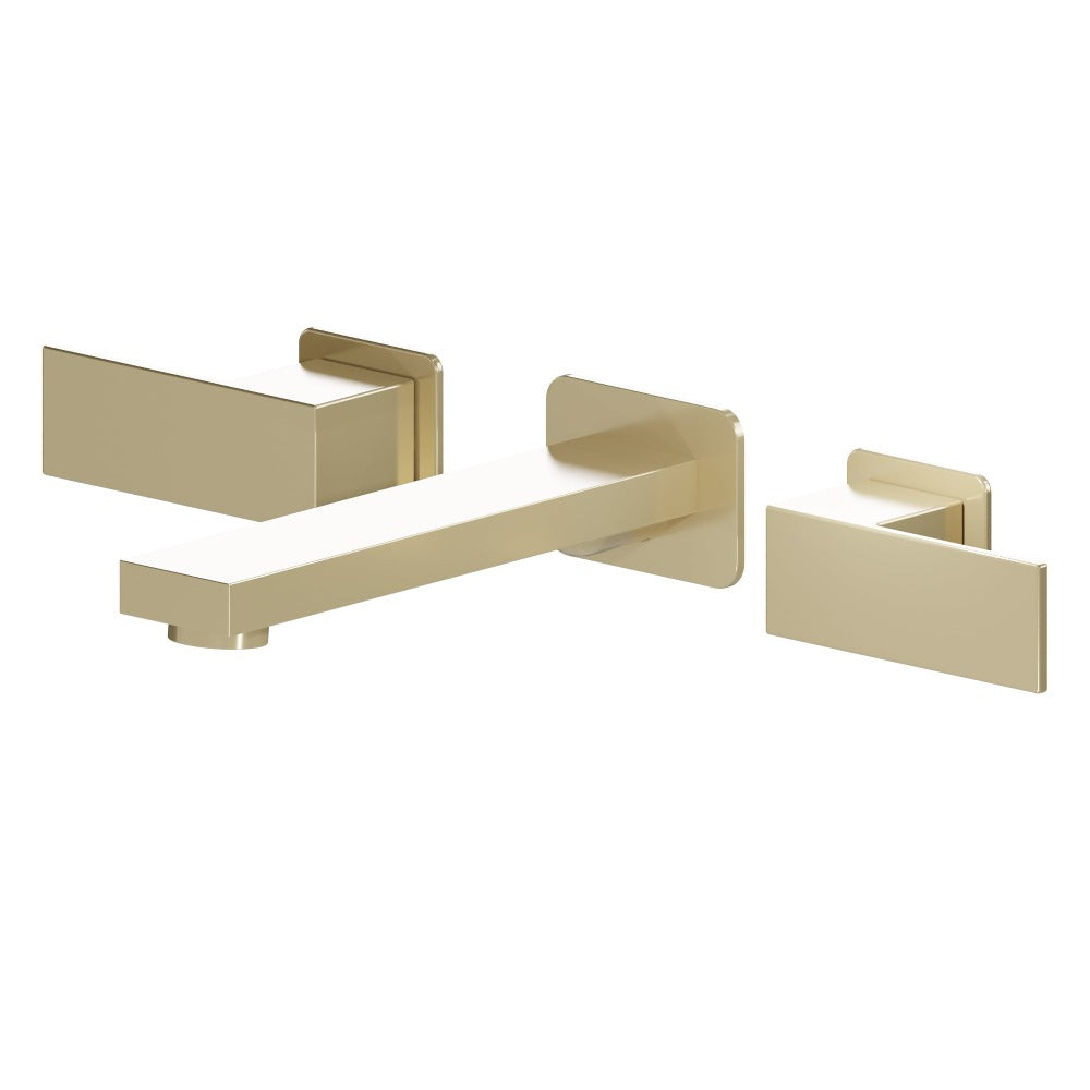 ZLINE Bliss Wall Mount Bathroom Faucet - Champagne Bronze Finish (BLS BFW CB) | Modern Waterfall Spout for Bathroom Sink & Vanity | Perfect for Spa-Like Bathroom Renovations