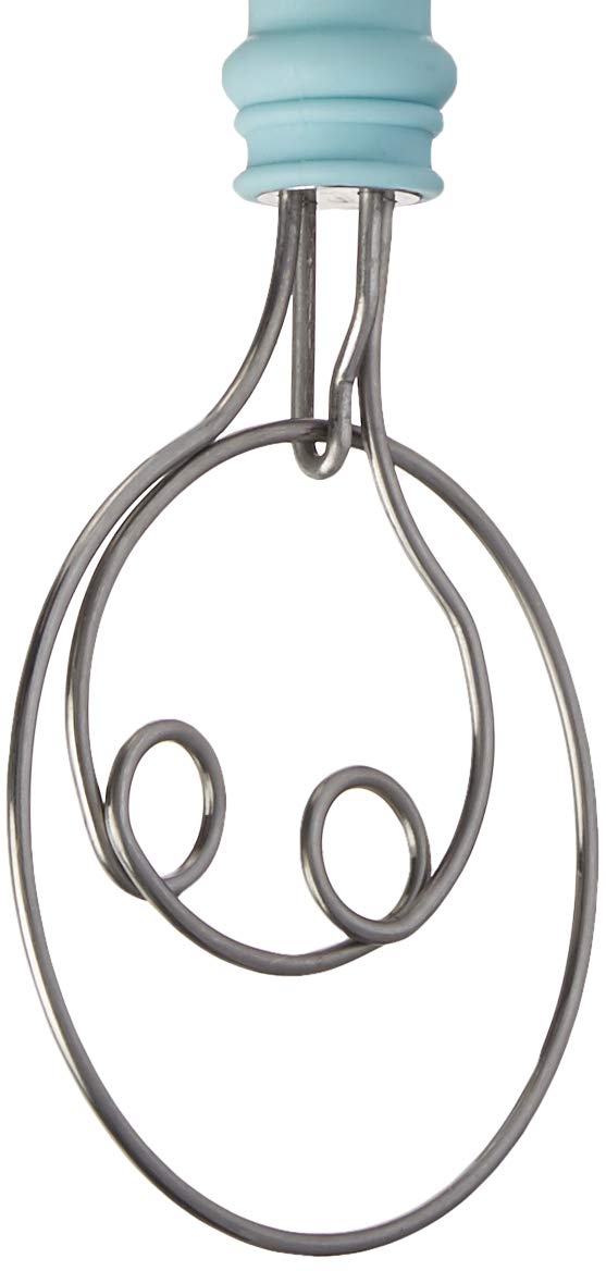 Vintage Inspired 12-Inch Blue Dough Whisk for Baking - Perfect for Bread, Pizza Dough & Pastry Prep - Talisman Designs Kitchen Prep Tool
