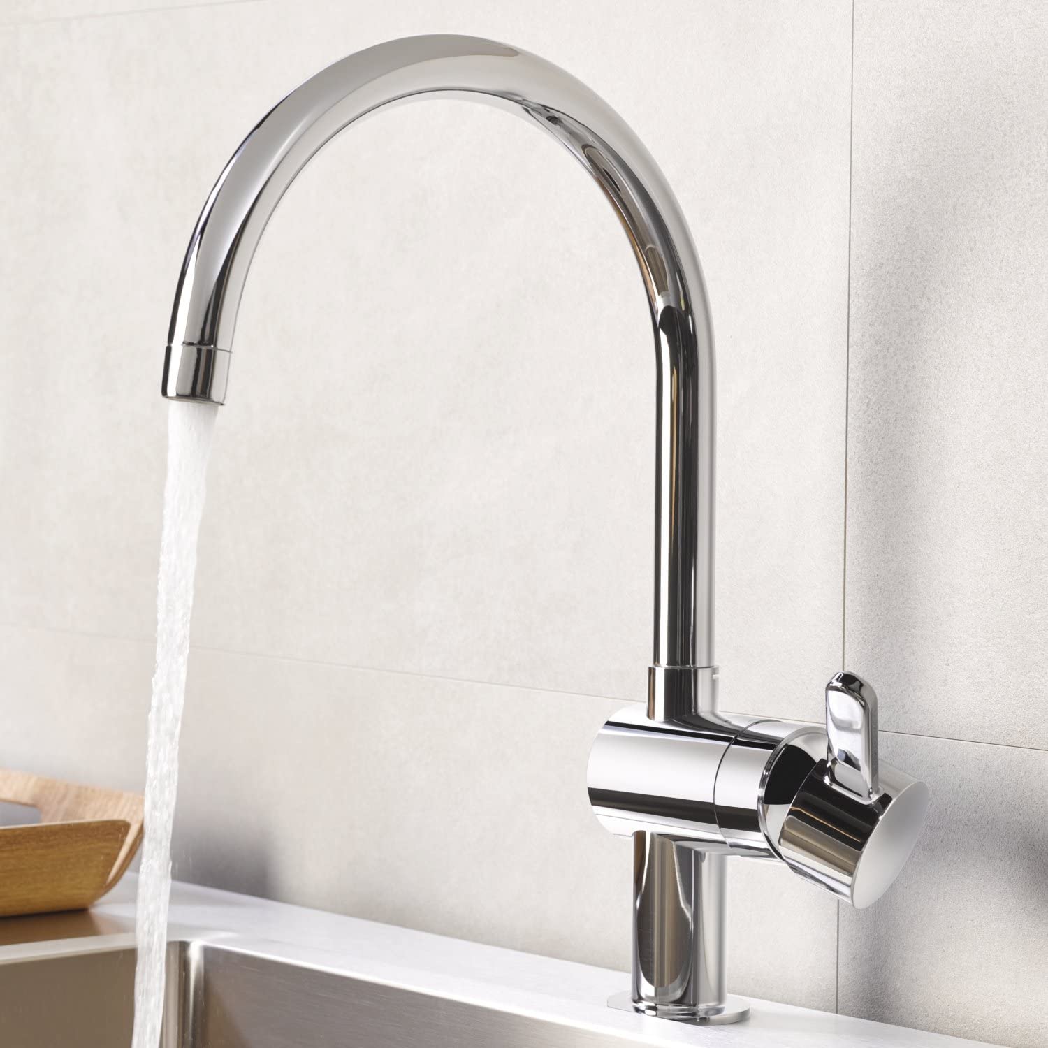 GROHE 32452000 Flair Kitchen Faucet - Modern Pull-Down Sprayer for Easy Dishwashing & Food Prep | Perfect for Home & Restaurant Kitchens