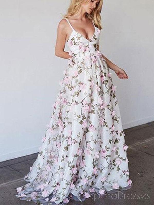 Elegant Handmade Floral A-Line Long Prom Dresses for Evening Parties | Affordable Formal Gowns 17252 | Perfect for Homecoming, Prom Night & Special Occasions
