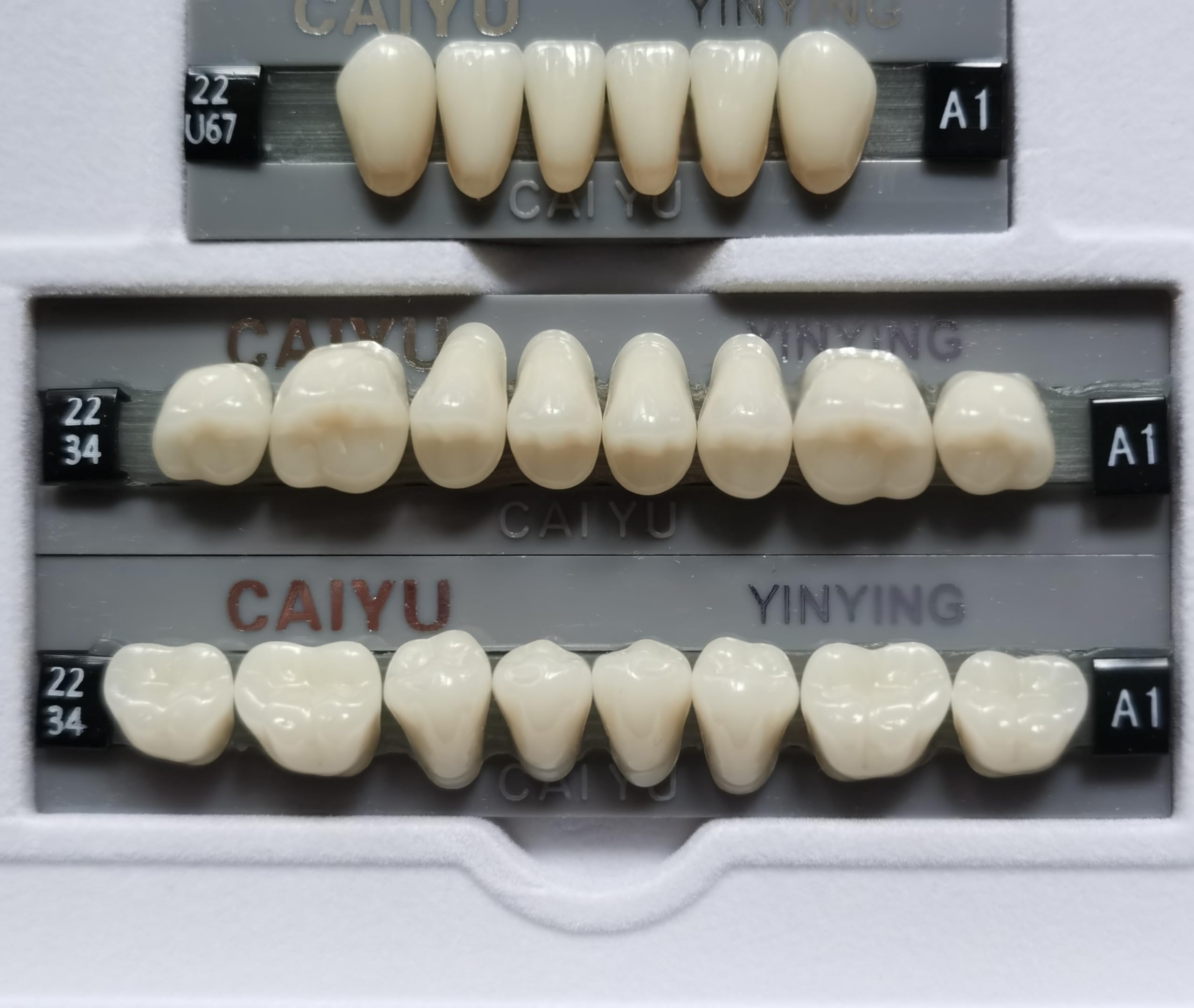 SDent® 2 Boxes Super Strong 3-Layer Acrylic False Teeth - A3.5 Shade Full Denture Set (56PCS, 2 Mouths/Box) - Durable Polymer Material for Dental Restoration & Cosmetic Enhancement - Perfect for Dentists, Dental Labs and Patients Seeking Natural-Looking Replacements