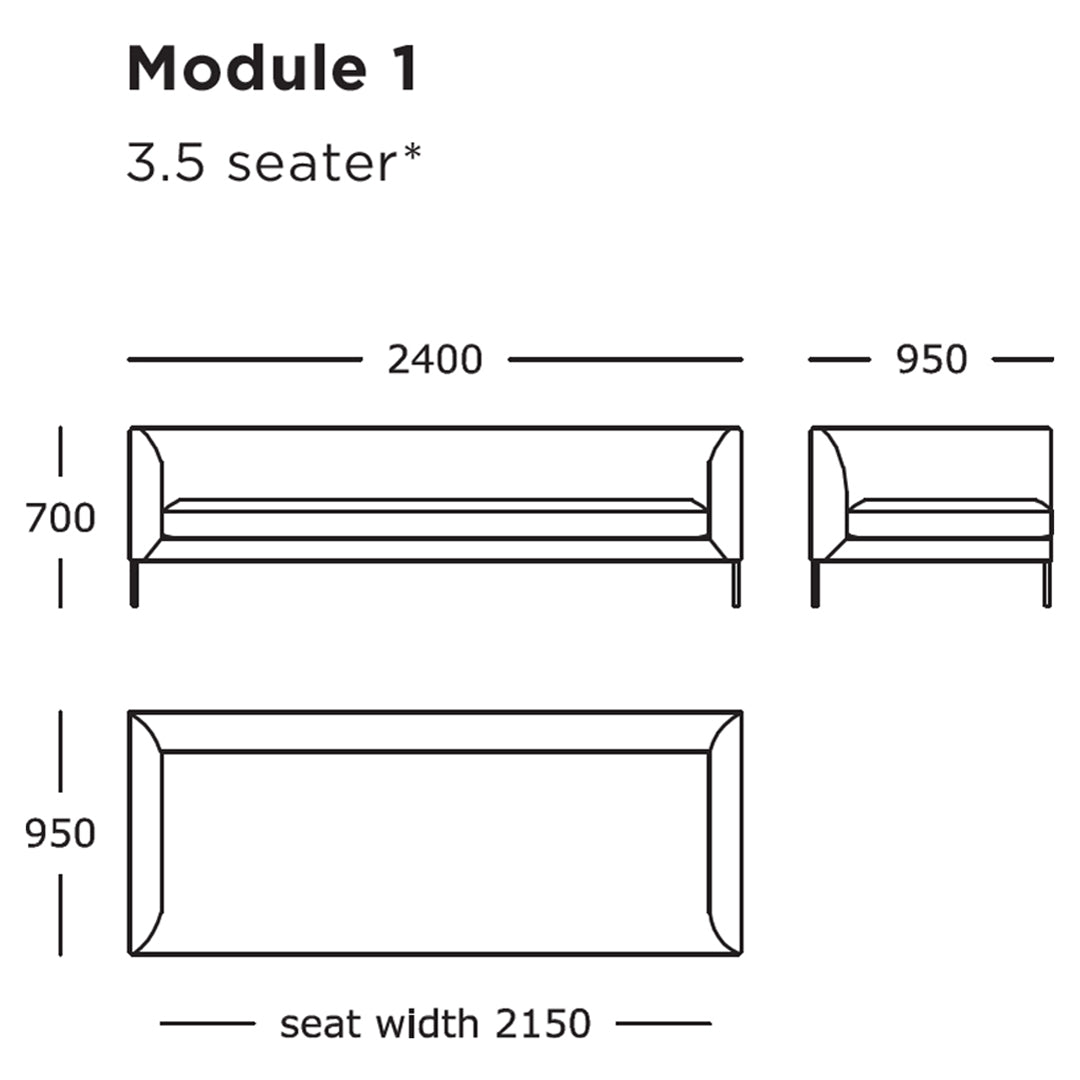 Modular Sofa Set - 8-Piece Customizable Sectional Couch with Blades Design for Living Room, Lounge & Home Theater Seating