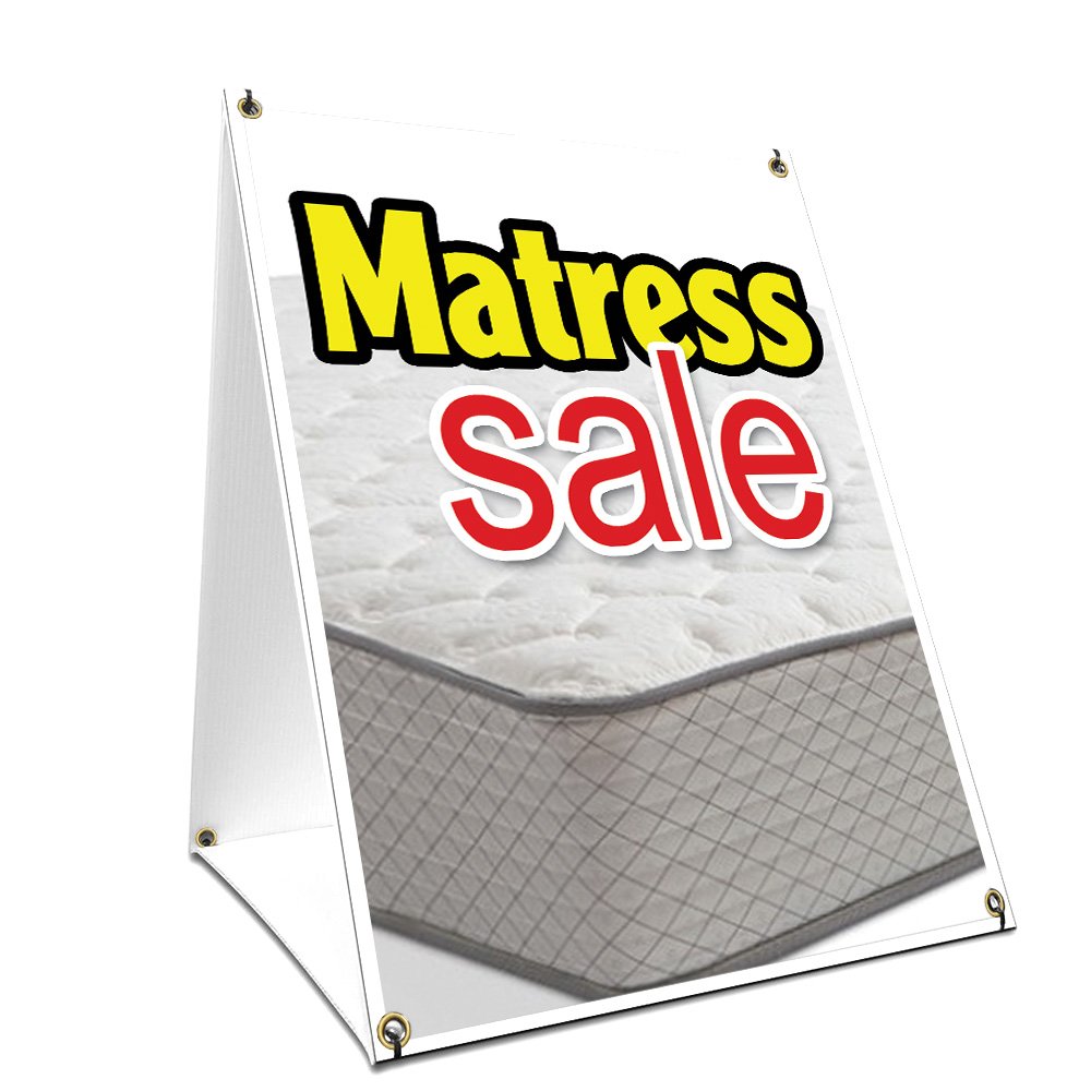 A-Frame Sidewalk Mattress Sale Sign with Double-Sided Graphics | 24