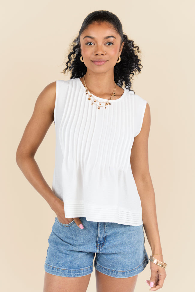 Perfect Promises Ivory Woven Top for Women - Elegant Lace Trim Blouse for Casual Wear & Special Occasions | Breathable Summer Tops | Boho Chic Style