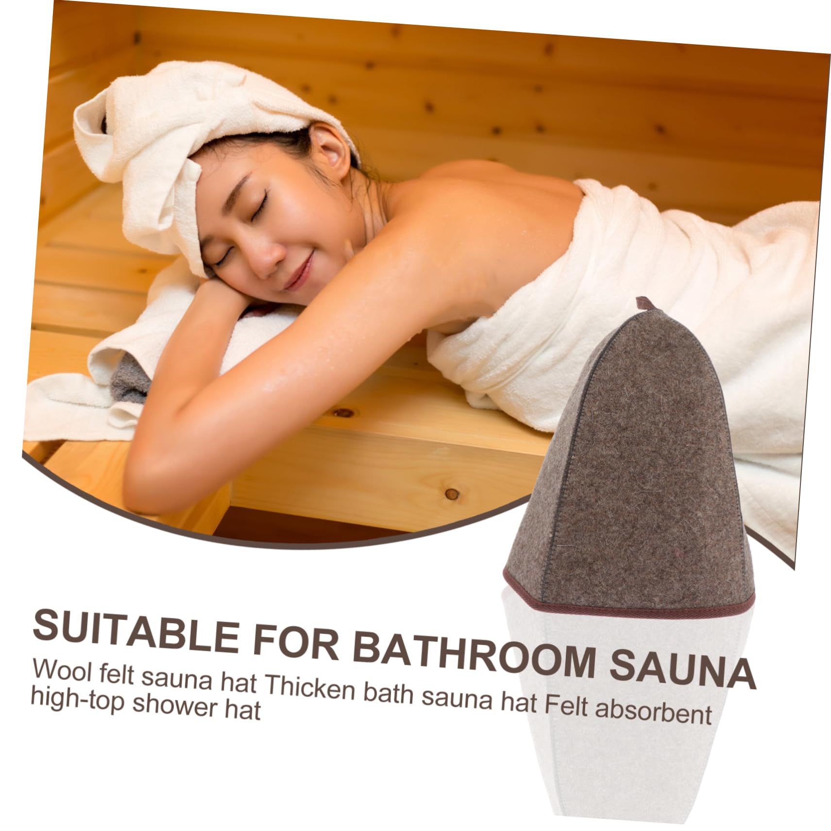 GANAZONO 5-Pack Felt Sauna Hat for Men - Wool Spa & Shower Cap, Soft Bath Accessories for Sauna, Steam Room & Home Relaxation | Portable & Comfortable