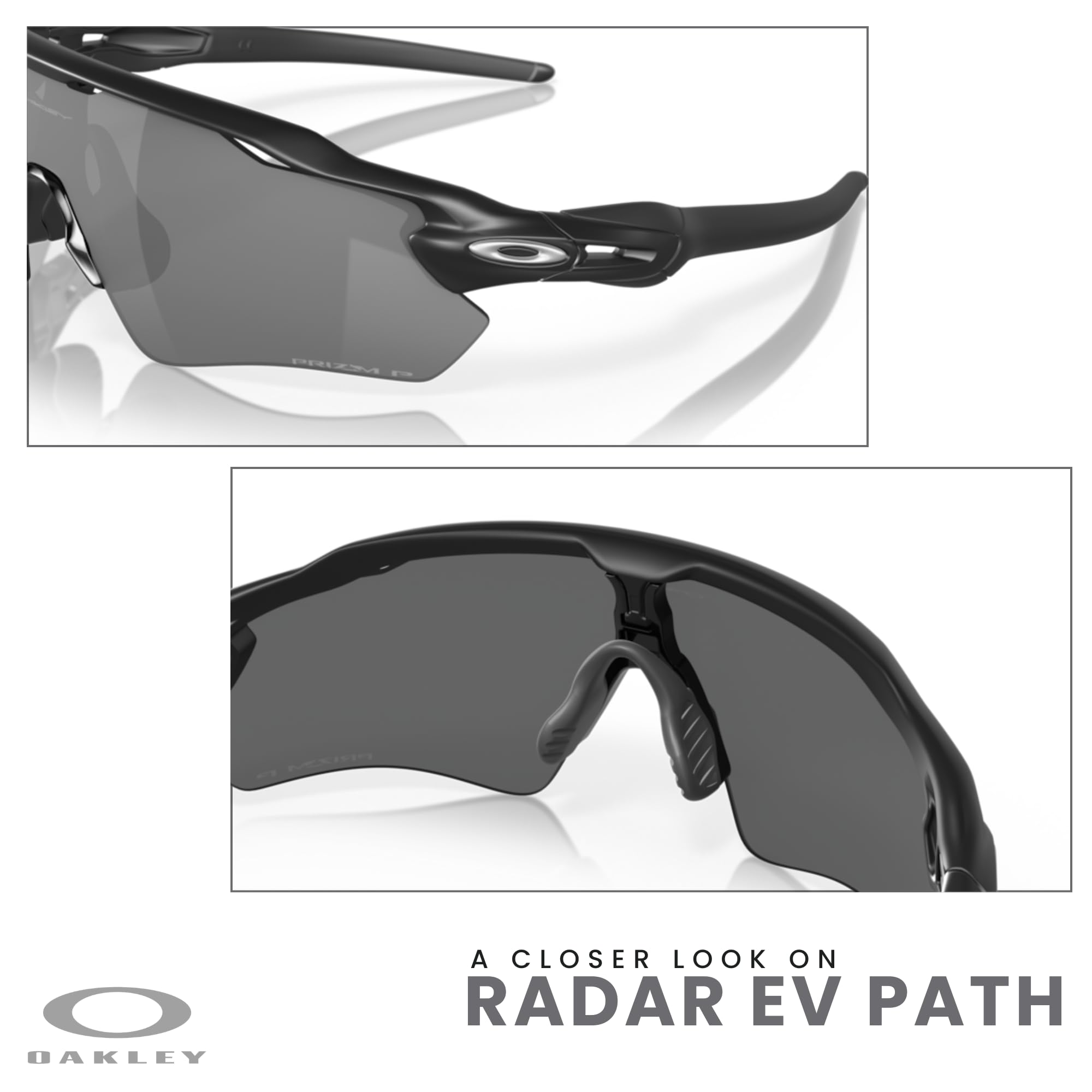 Oakley Radar EV Path OO9208 Sunglasses for Men - Polarized Sports & Running Glasses + Free Leash & iWear Care Kit - Perfect for Cycling, Golf & Outdoor Activities