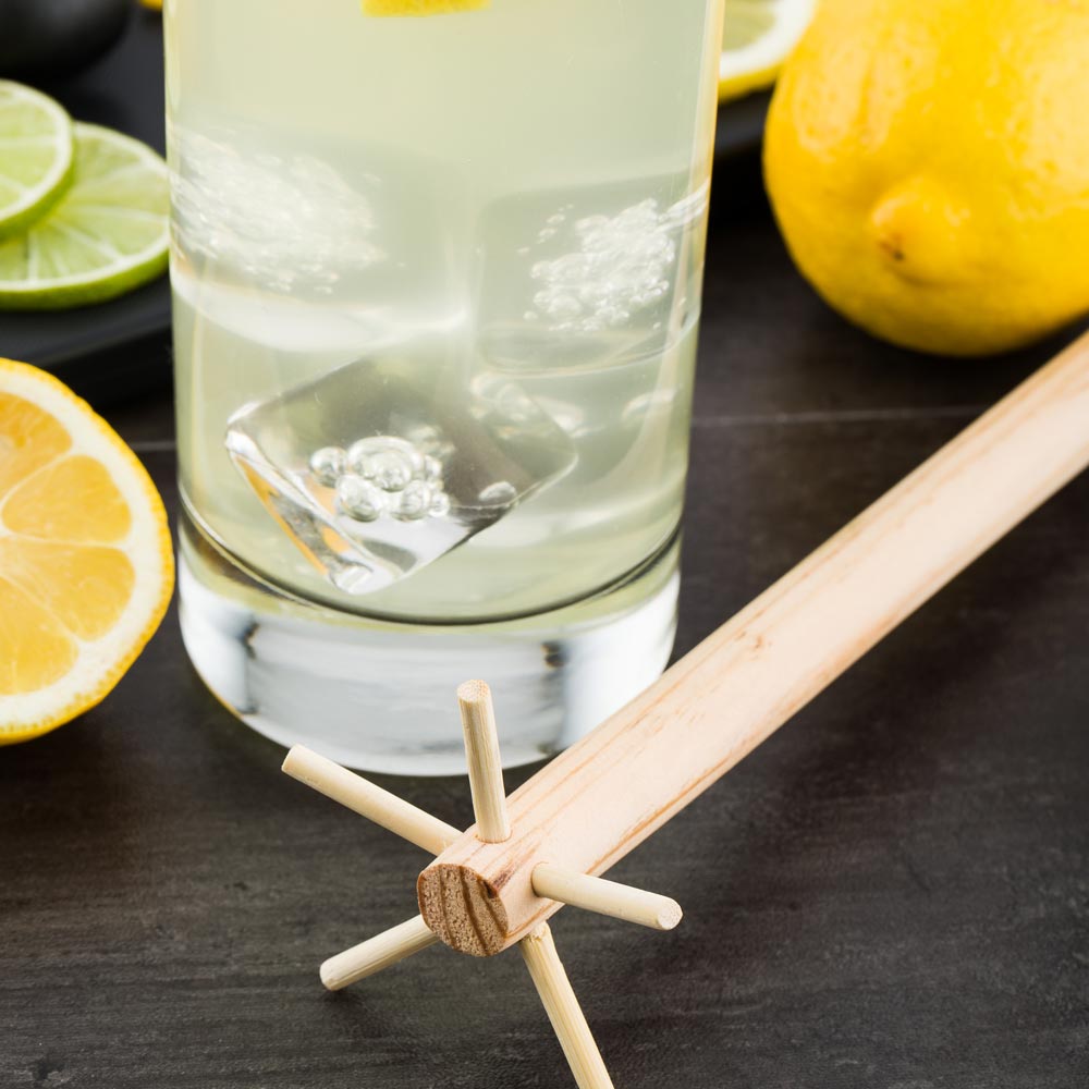 Premium Bar Lux Natural Wood Swizzle Sticks - 11 1/4 Inch Cocktail Stirrers (Pack of 1) - Eco-Friendly Drink Mixers for Cocktails, Coffee & Beverages - Perfect for Home Bars, Parties & Restaurants