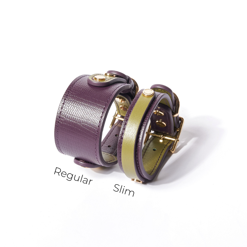 Premium Slim Purrble Leather Cat Collar - Adjustable & Stylish Pet Accessory for Indoor & Outdoor Use