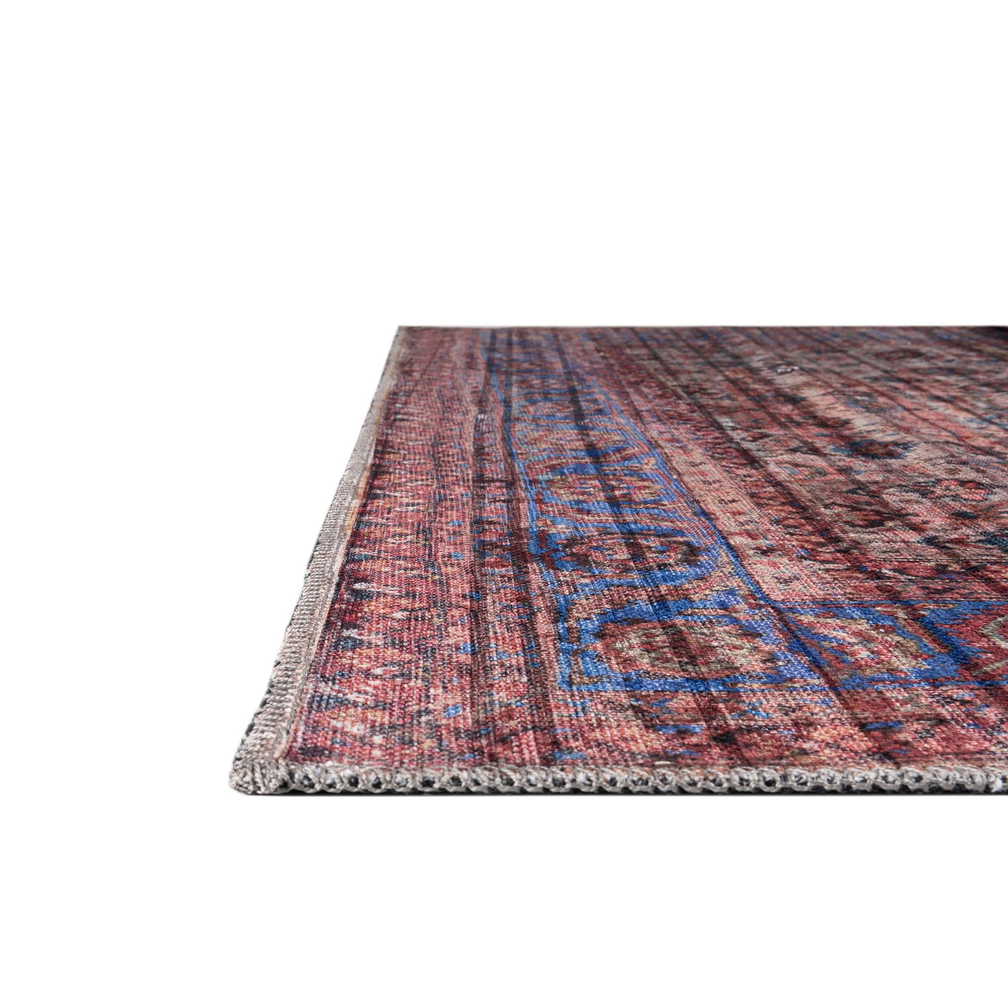 Washable Maahru Collection Rug 9' x 12' Pink Low-Pile - Soft Modern Area Rug for Living Room, Dining Room & Open Floor Plans | Pet-Friendly & Easy Clean Home Decor