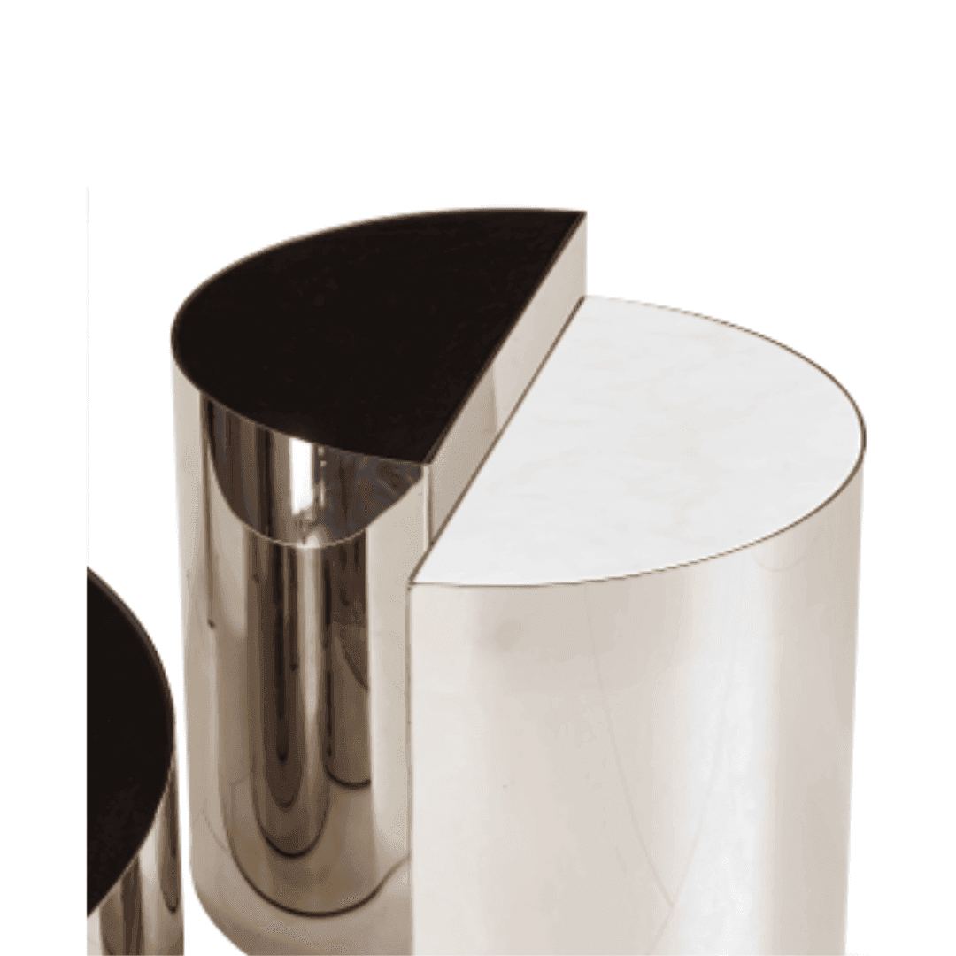 Guido Cultured Marble Nesting Coffee Table Set - Modern Side Table for Living Room, Bedroom & Office - Space Saving Nesting Tables with Elegant Marble Finish
