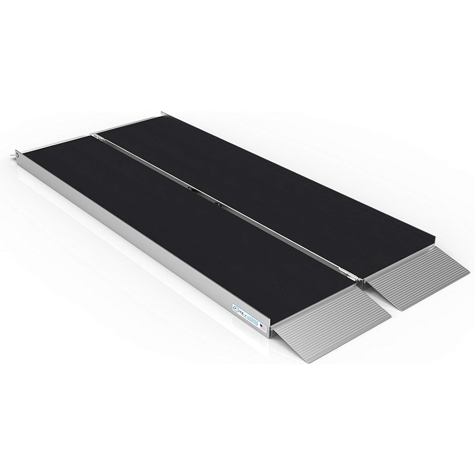 EZ-ACCESS 6 Ft Singlefold Portable Wheelchair Ramp with Slip-Resistant Surface & Self-Adjusting Transition Plates - Lightweight Aluminum Suitcase Ramp for Home, Vehicles, and Mobility Access