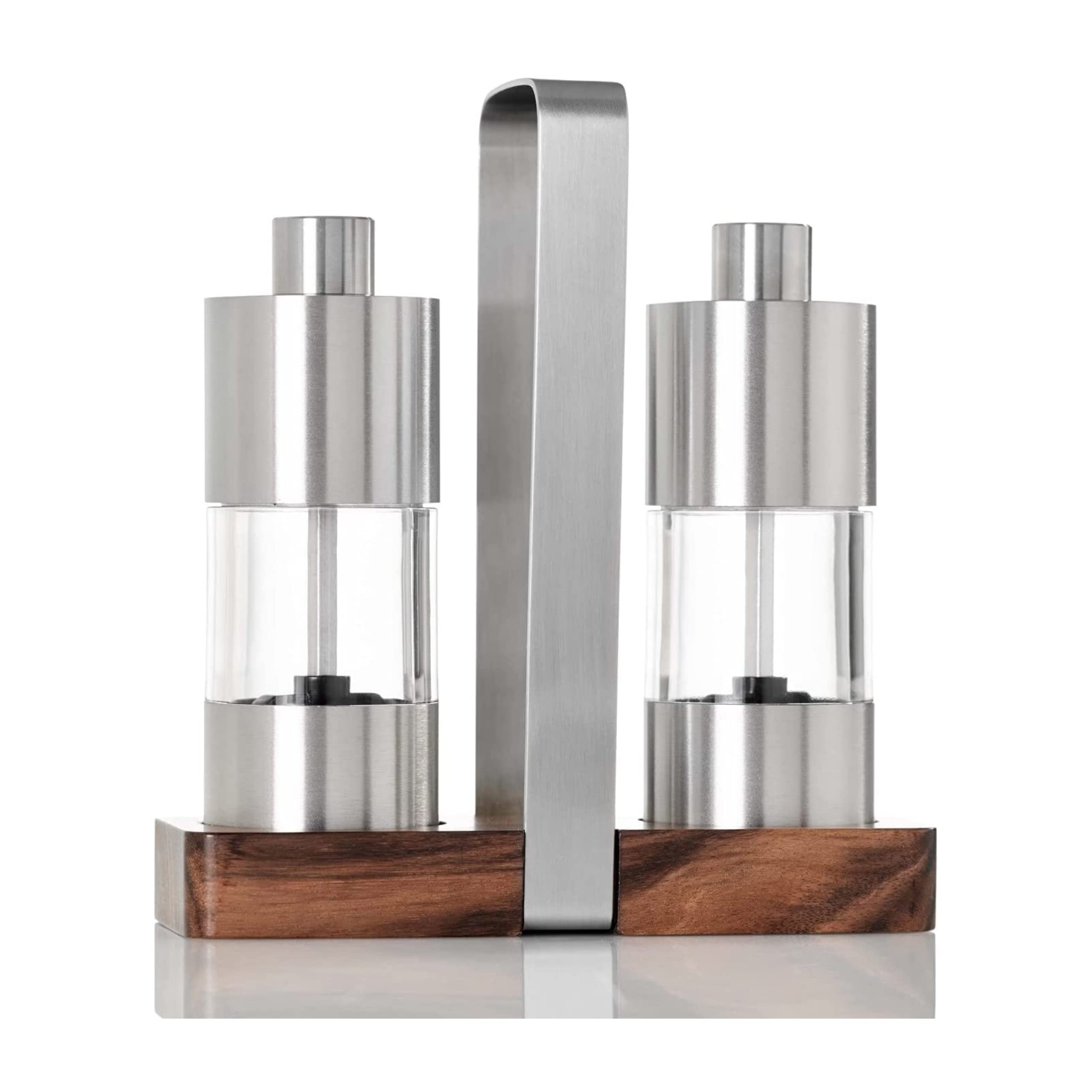 Premium AdHoc Menage Classic Salt and Pepper Mill Gift Set - Adjustable Ceramic Grinder for Gourmet Cooking & Dining - Perfect for Kitchen, Restaurant, and Wedding Gifts