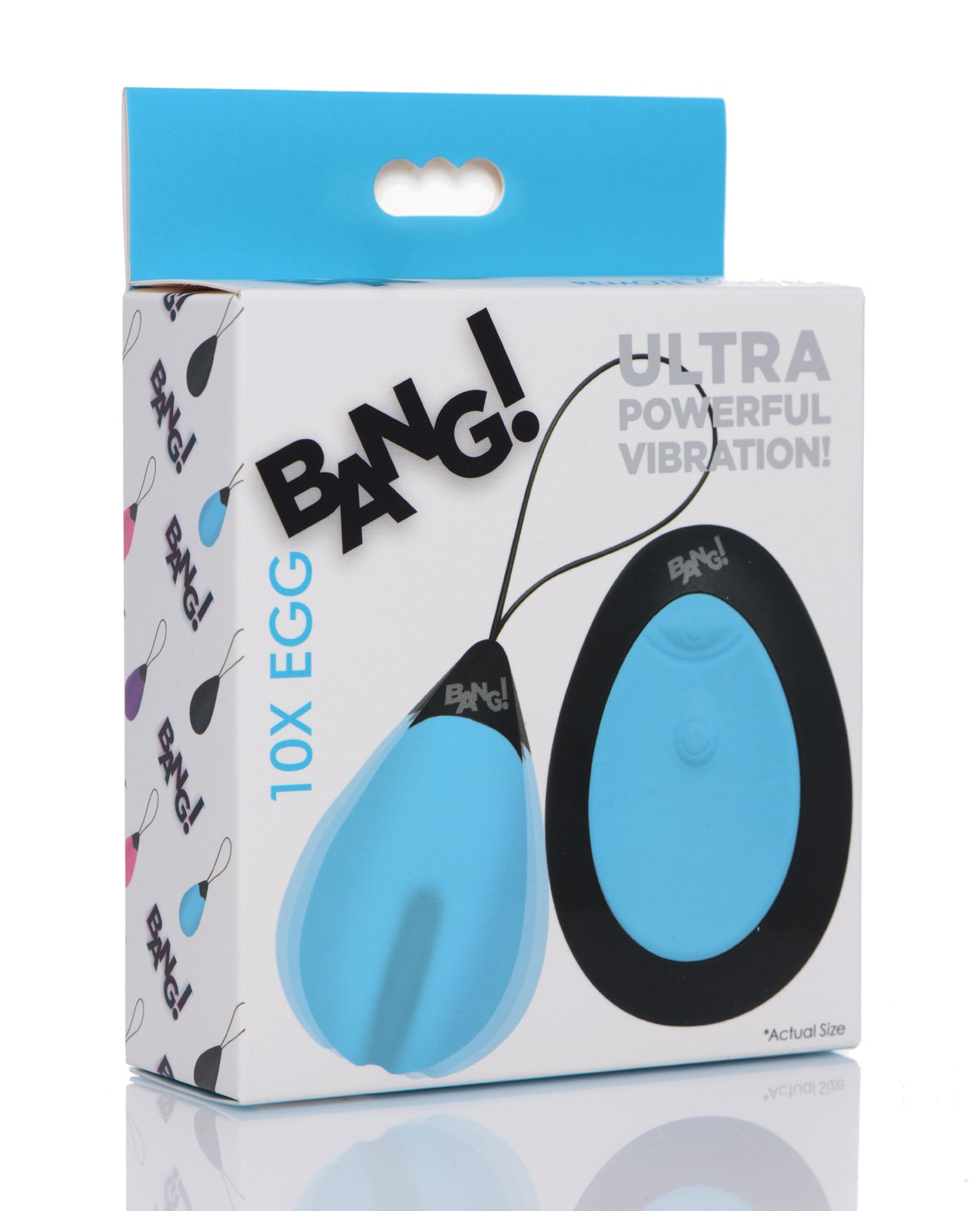 10X Rechargeable Silicone Vibrating Egg with Remote Control - Blue | Wireless Adult Toy for Couples Play & Solo Pleasure | Waterproof & Quiet for Discreet Use in Bedroom or Travel