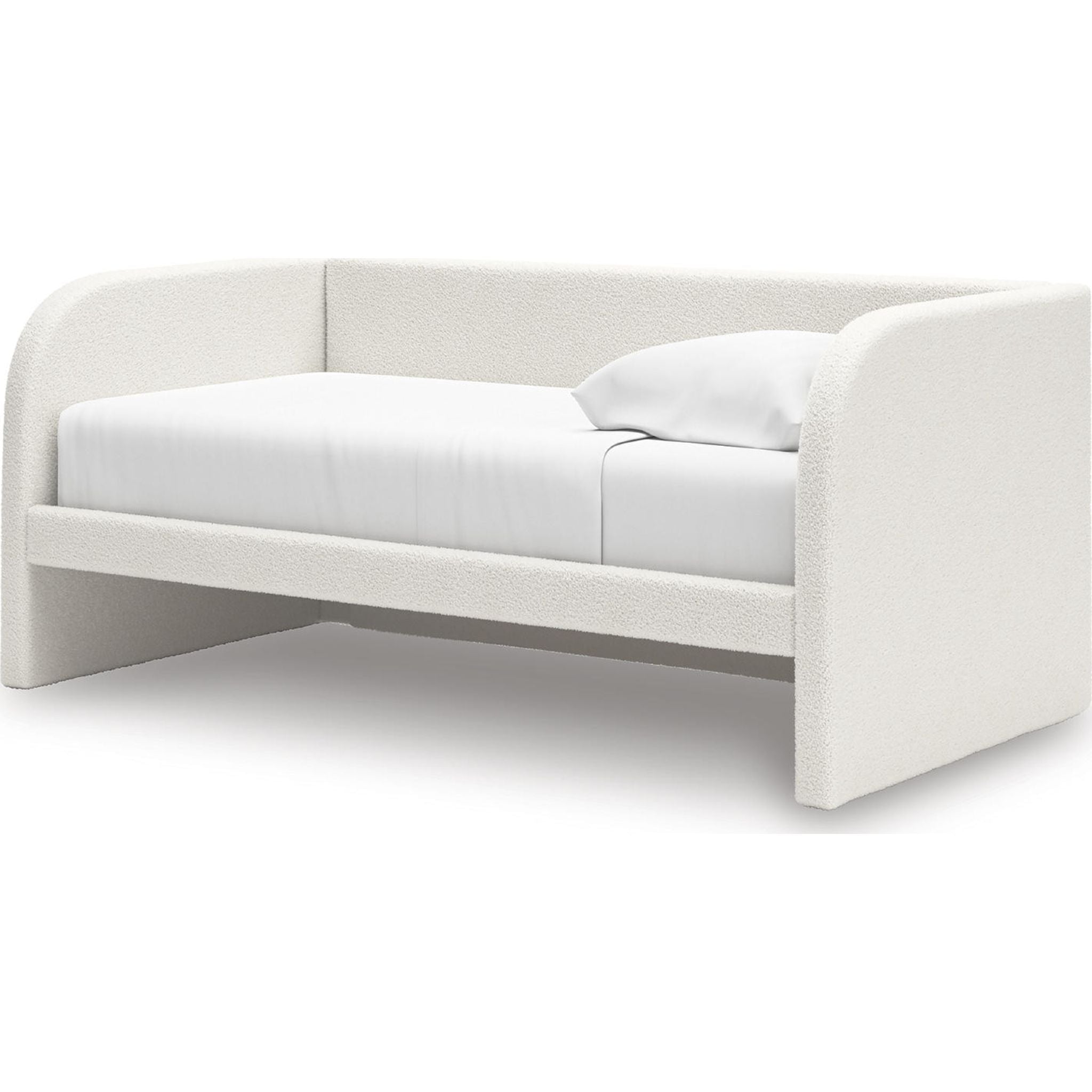 Arloster Daybed in Tan/White - Modern Sofa Bed for Living Room, Guest Room & Small Spaces
