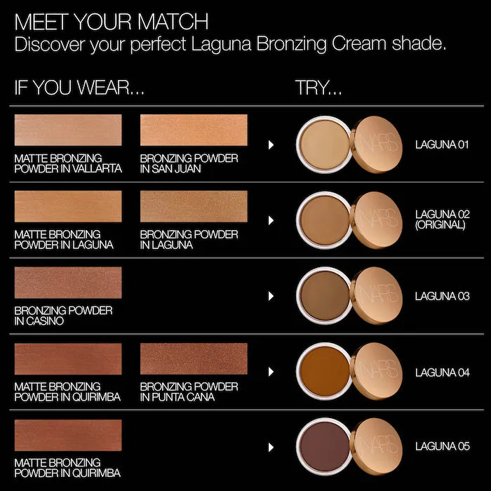 NARS Laguna™ Cream Bronzer - Sun-Kissed Glow for Face & Body, Vegan & Cruelty-Free - Perfect for Contouring, Highlighting & Natural Tan Look