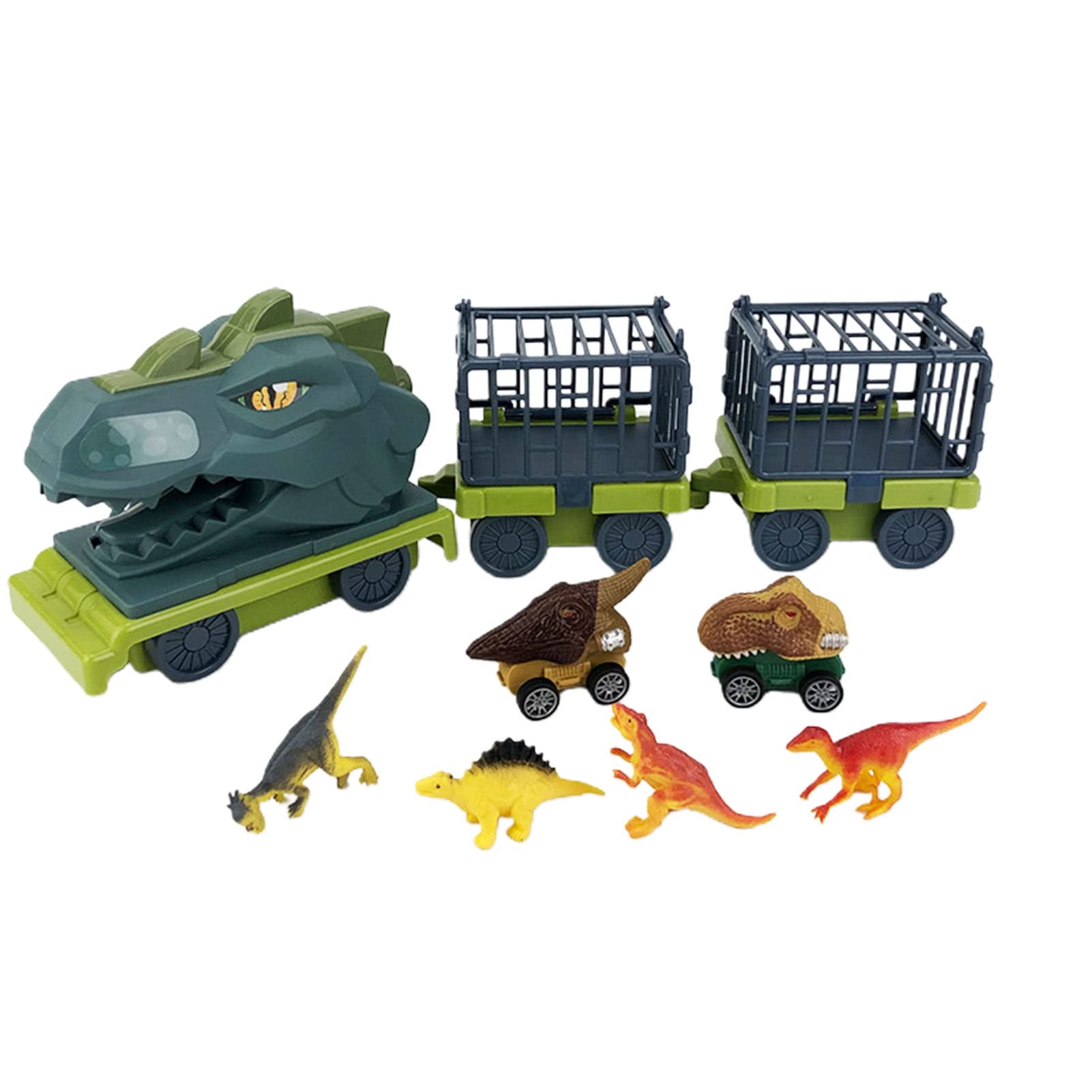 Lucare Dinosaur Transport Truck Toy - Realistic Dino Container Vehicle with Fine Workmanship, Durable Construction for Kids & Boys - Perfect for Pretend Play, Birthday Gifts & Dinosaur-Themed Parties