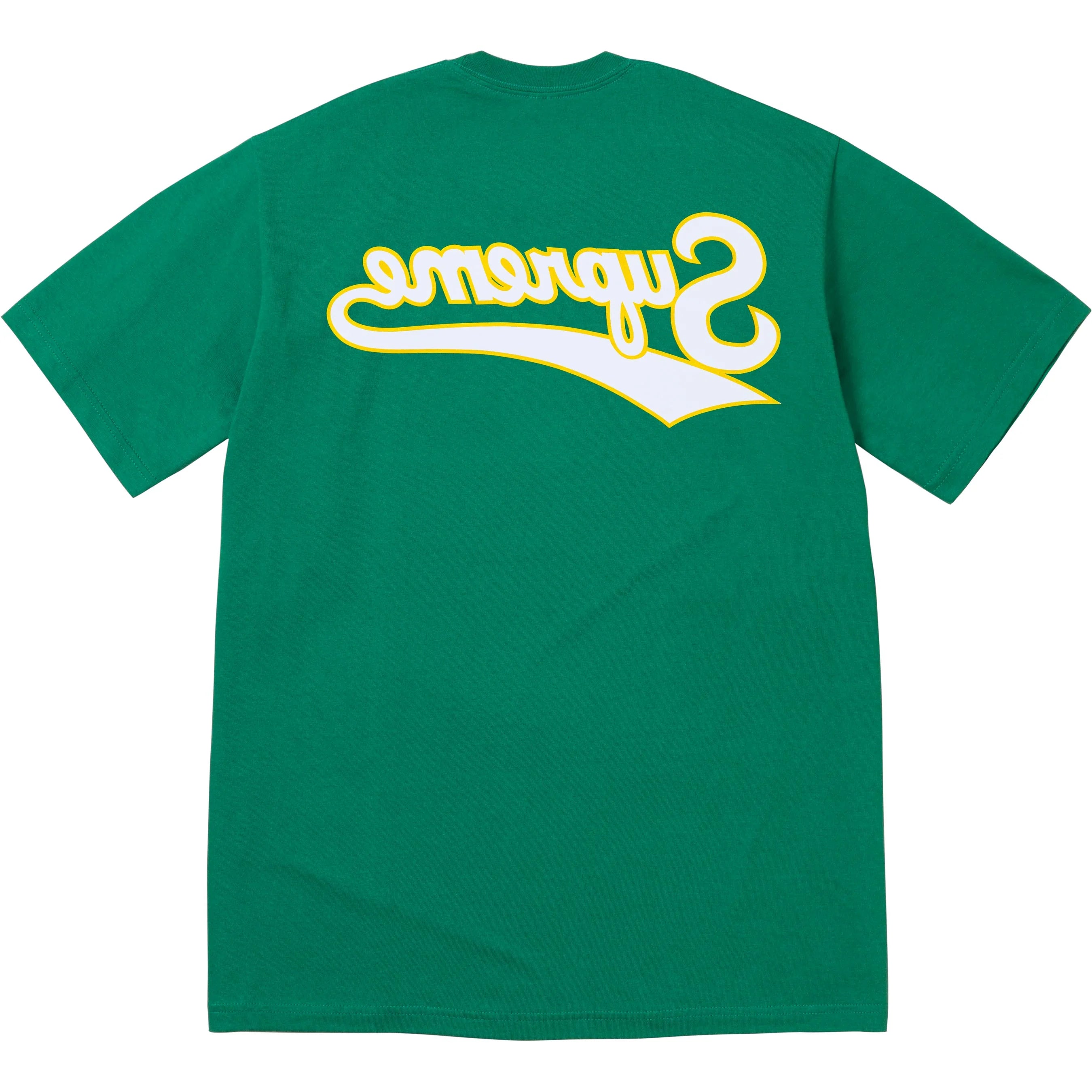 Supreme Backwards Logo T-Shirt - Pine Green - Streetwear Fashion for Men & Women - Perfect for Casual Wear, Hip Hop Style & Urban Outfits