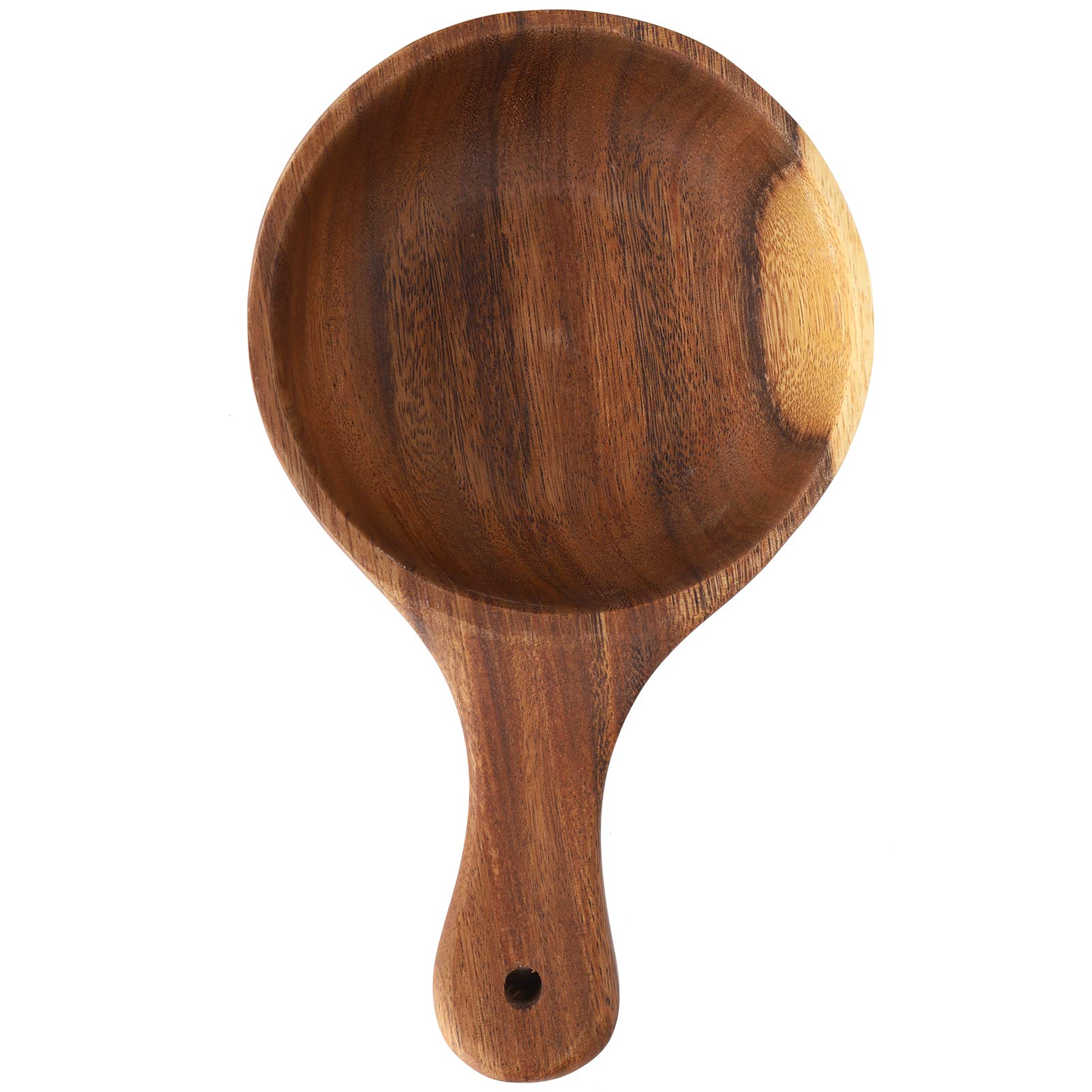 Japanese Style Wooden Salad Bowl with Handle - 25.5x15cm Multipurpose Serving Bowl for Noodles, Kimchi, Fruits, Soups & Snacks | Perfect for Dining, Entertaining & Food Presentation