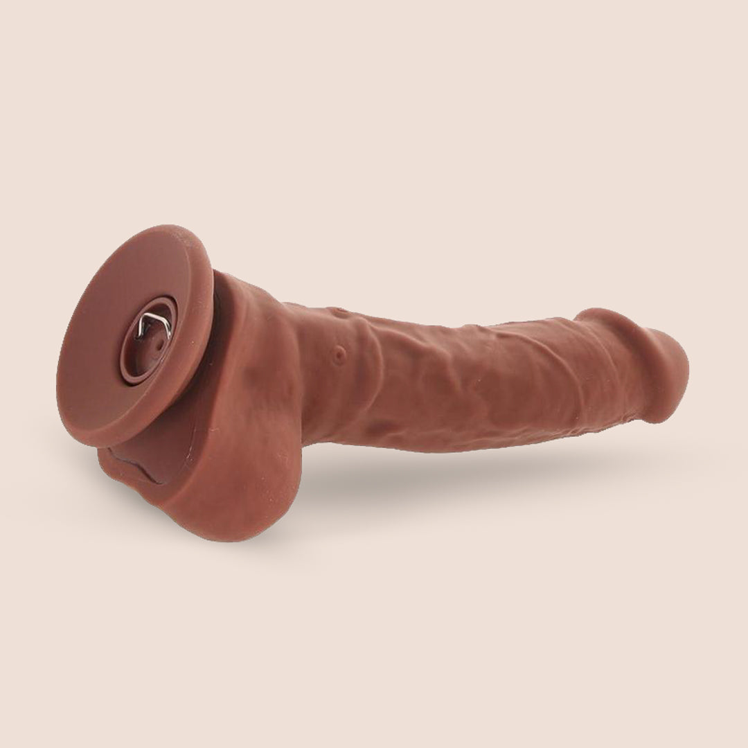 8 Inch Rechargeable Silicone Vibrating Dildo with Balls - Realistic Squirting Dildo for Couples Play & Solo Pleasure | Waterproof & Body-Safe Adult Toy for Bedroom Fun & BDSM Exploration
