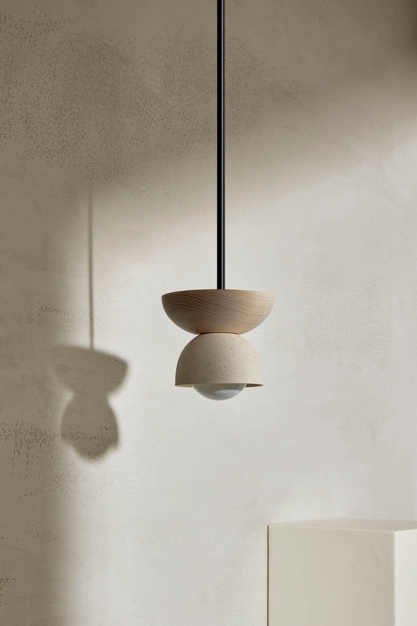 Terra 00 Pendant Light with Solid Rod - Modern Industrial Ceiling Fixture for Kitchen Island, Dining Room & Living Room Decor