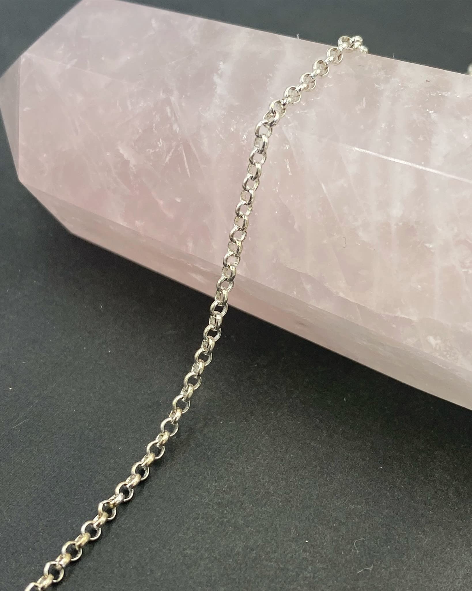 925 Sterling Silver Rolo Link Chain Necklace for Women - 1.5mm, 2mm & 2.5mm Circle Belcher Chain | Pendant Necklace in 16