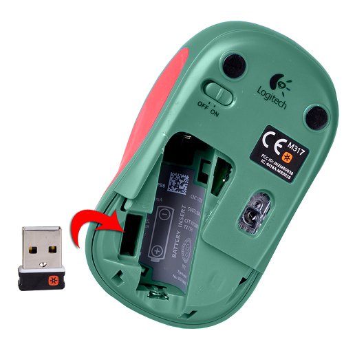 Logitech M317 Wireless Mouse - Mexico Soccer Fan Edition, Compact Portable Design for Laptop, PC, Mac - Perfect for Gaming, Office Work & Travel