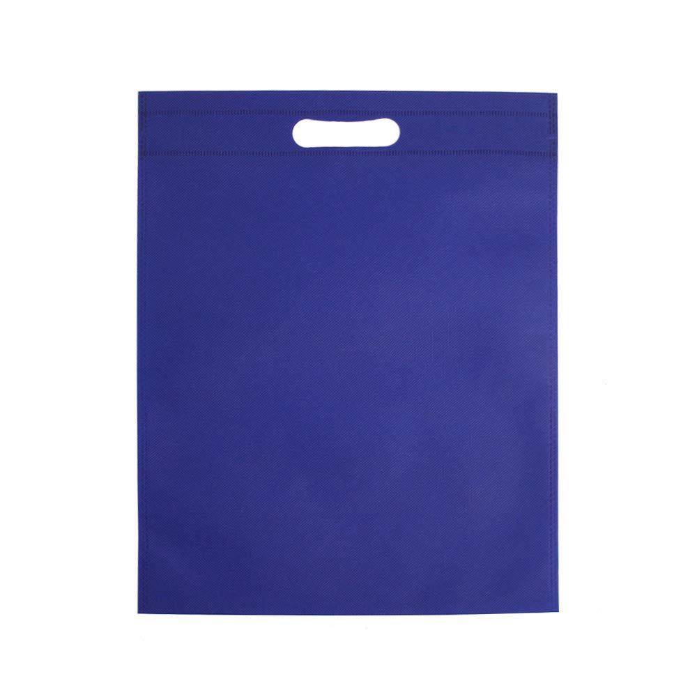 48-Pack Royal Blue Nonwoven Reusable Tote Bags with Die-Cut Handles - Bulk Heat Seal Party Favor Bags for Events, Weddings, Baby Showers & Corporate Gifts - Eco-Friendly Promotional Goodie Bags