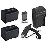 High-Quality Replacement 2-Pack Batteries with Charger for Sony DCR-DVD608/DVD610/DVD650/DVD708 Camcorders - Perfect for Travel, Vlogging & Home Video Recording