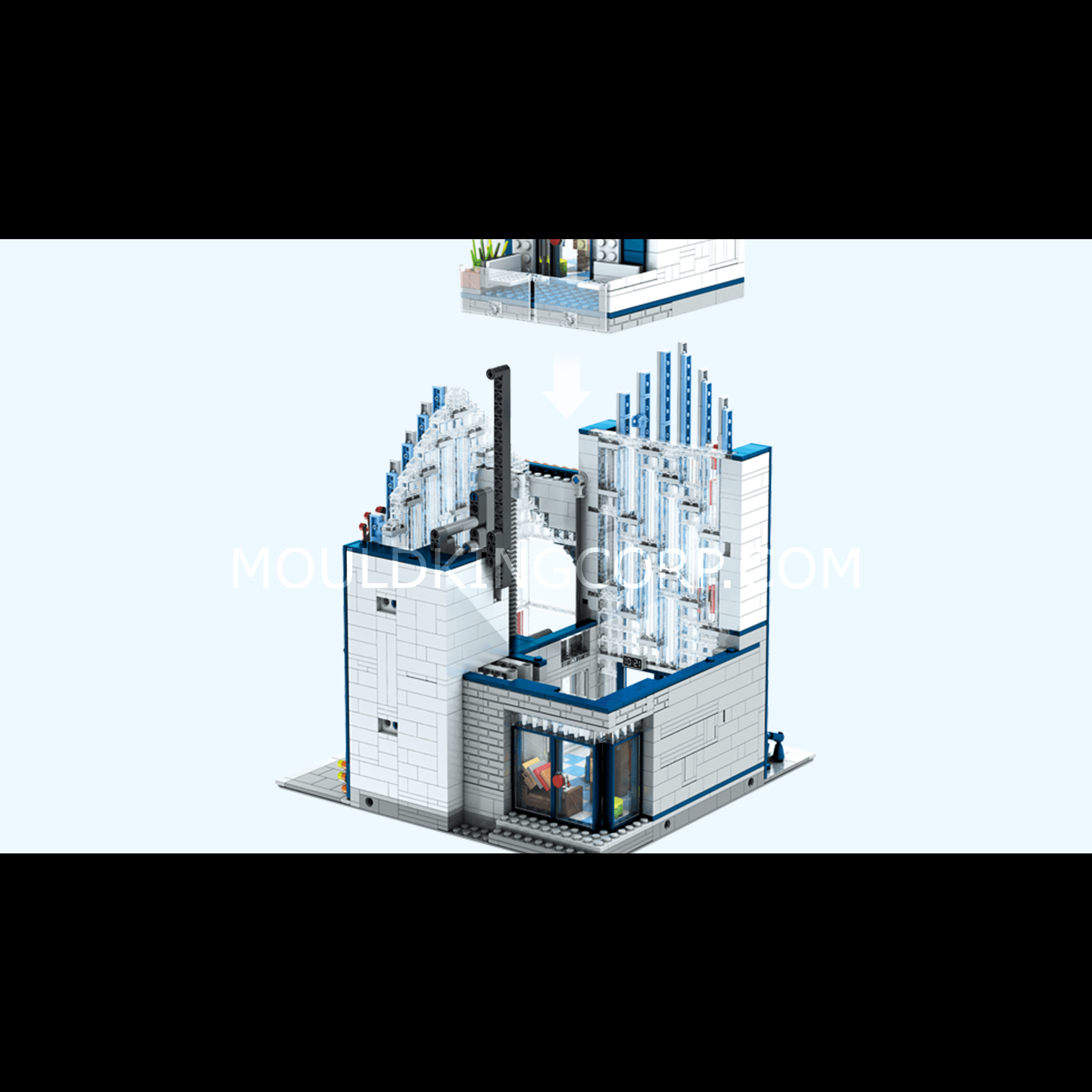 Mould King 16022 Modern Library Building Set - 2,788 Piece DIY Model Kit for Adults & Teens | Creative Home Decor & Gift for Book Lovers | Perfect for Display, Collection & Relaxing Building Projects