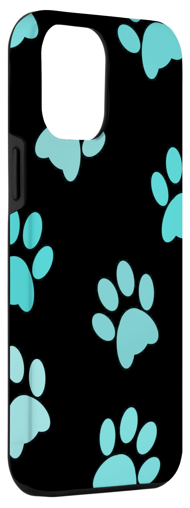 iPhone 12 Pro Max Dog Paw Case - Teal Pet Lover Cover for Dog Moms