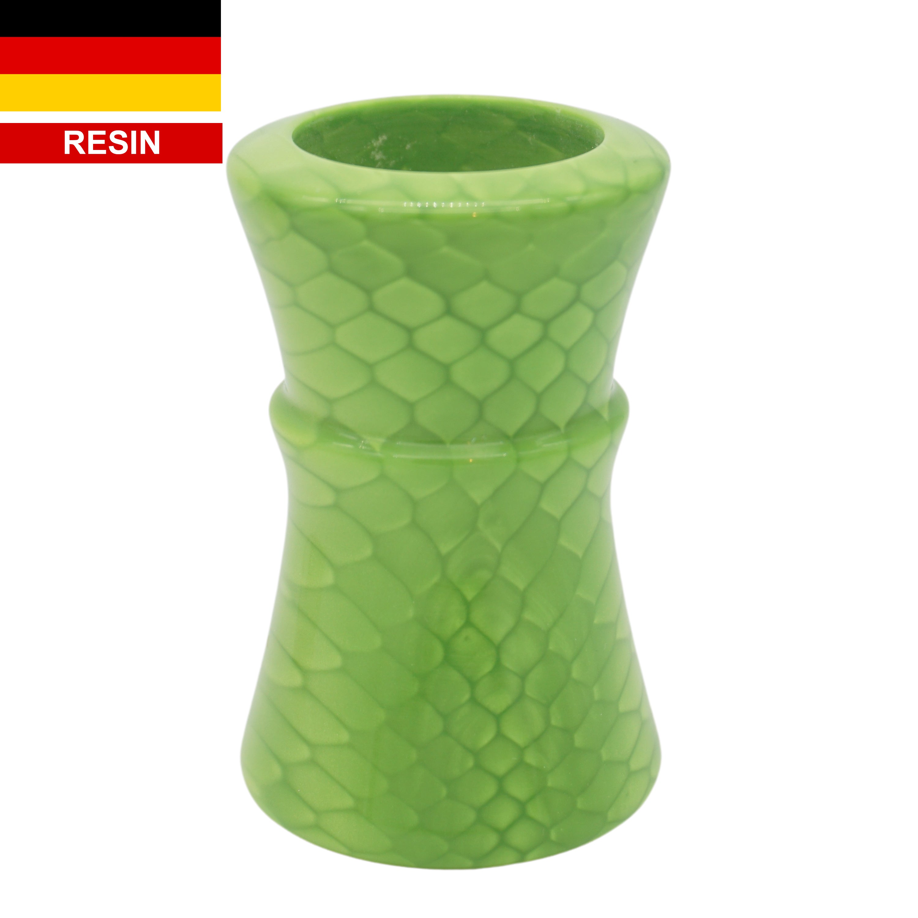 Premium Green Snakeskin Handmade Shaving Brush Handle - Fits 24mm & 26mm Knots - Perfect for Wet Shaving, Grooming Kits & Men's Luxury Bathroom Accessories