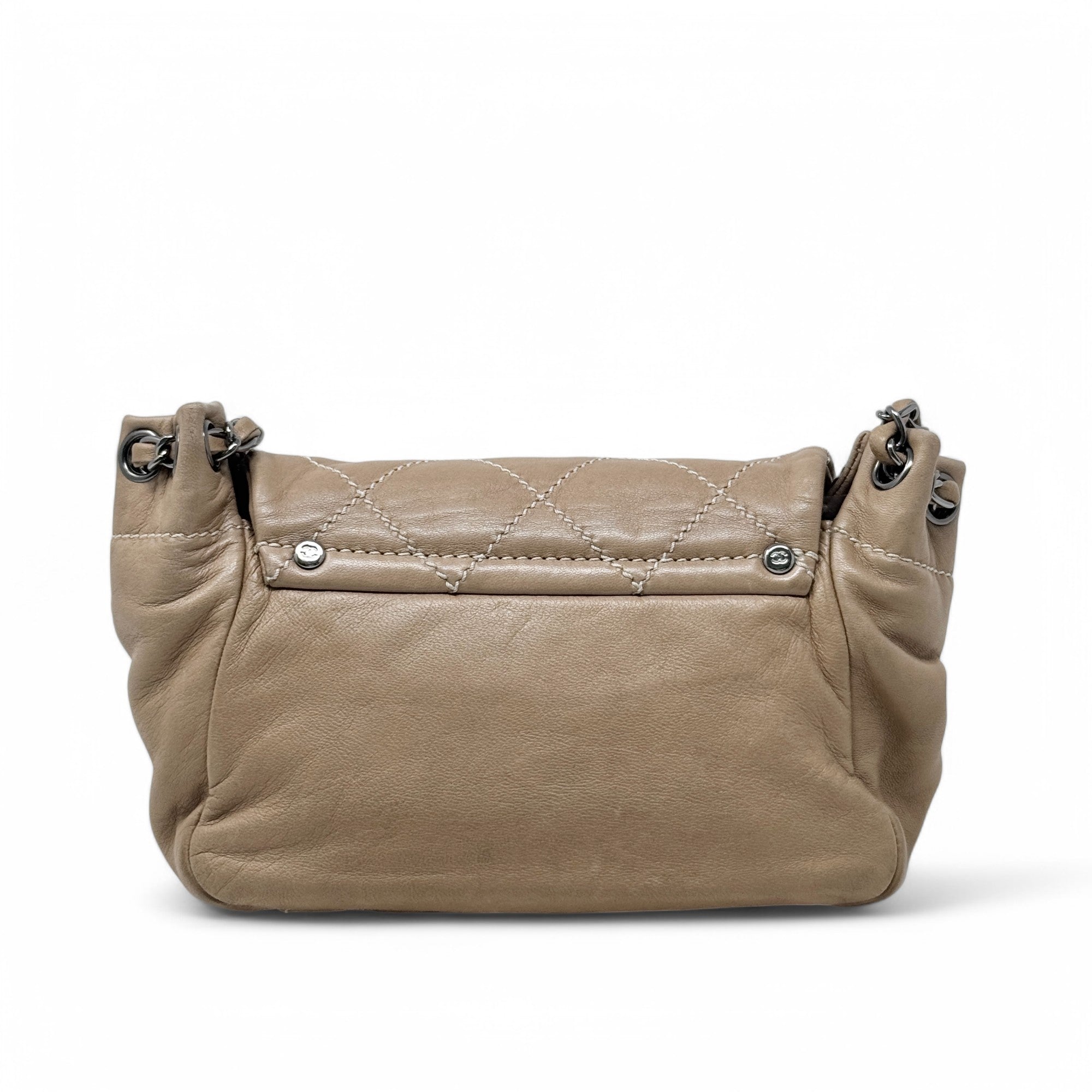 Chanel Brown Chevron Quilted Accordion Flap Bag - Luxury Crossbody Purse for Women, Perfect for Parties & Evening Events
