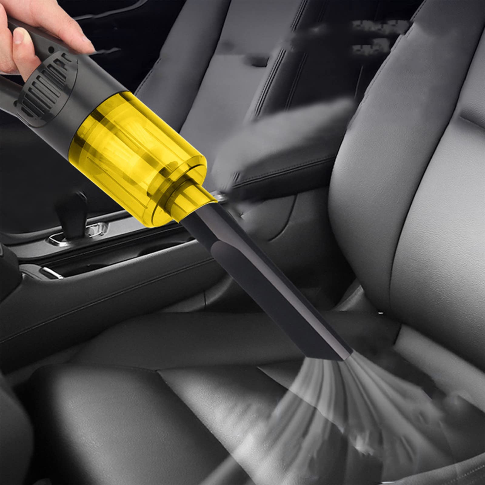 USCallm Cordless Handheld Car Vacuum Cleaner - 9000Pa Powerful Suction, Detachable & Quiet Dust Buster with HEPA Filter - Portable Vacuum for Pet Hair, Car, Home Cleaning (Black) | Perfect for Cars, Sofas, Pet Areas & Small Spaces