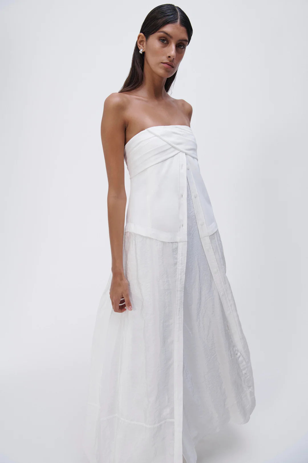 Ala Parachute Dress for Women - Elegant White Flowy Maxi Dress for Summer, Beach, and Casual Outings