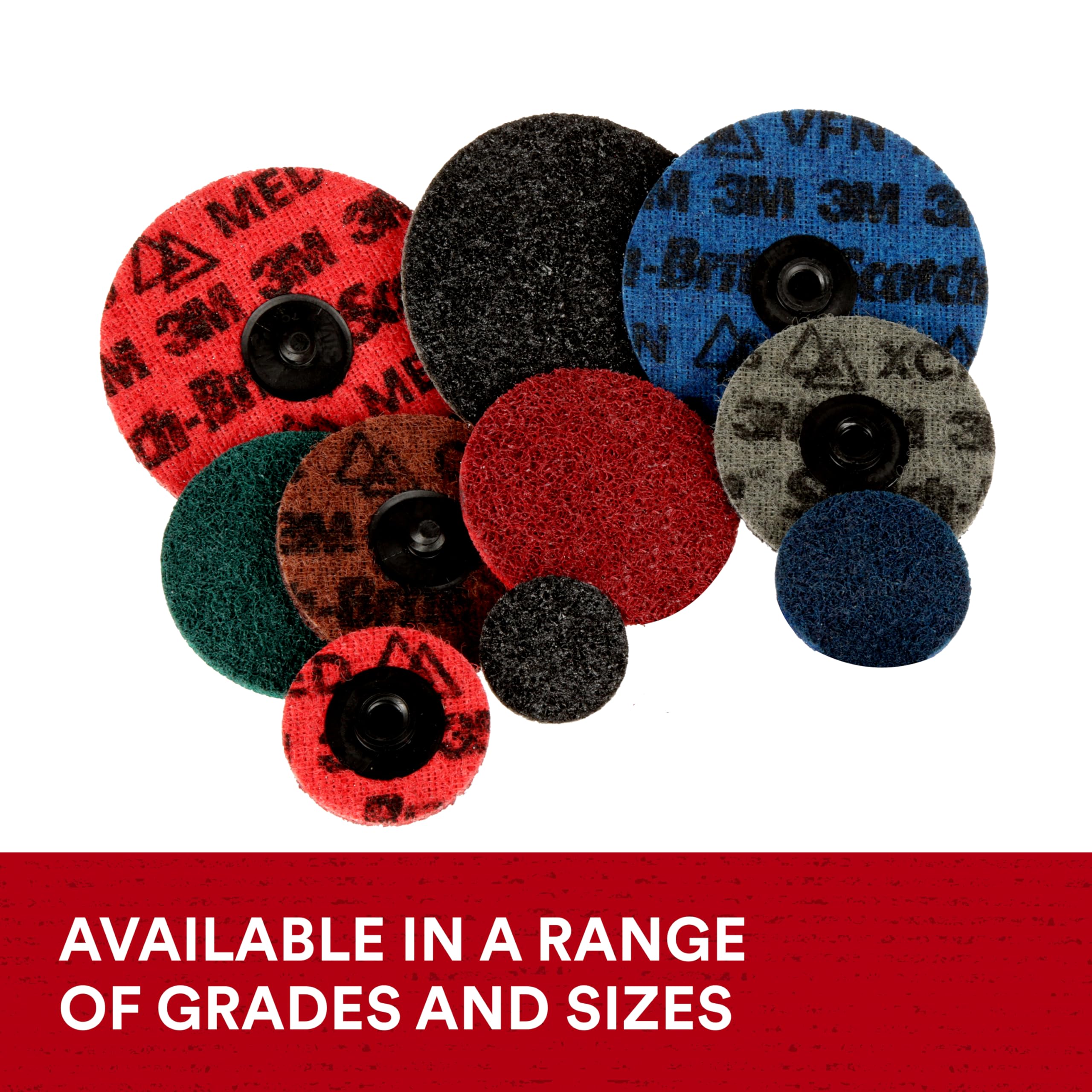 Scotch-Brite Precision Surface Conditioning Disc - Roloc TS Extra Coarse Ceramic Nonwoven Fiber - 3 Inch - 25/Inner Pack, 100/Case - Easy Change Dispenser Pack for Metal Finishing, Automotive Repair & Woodworking
