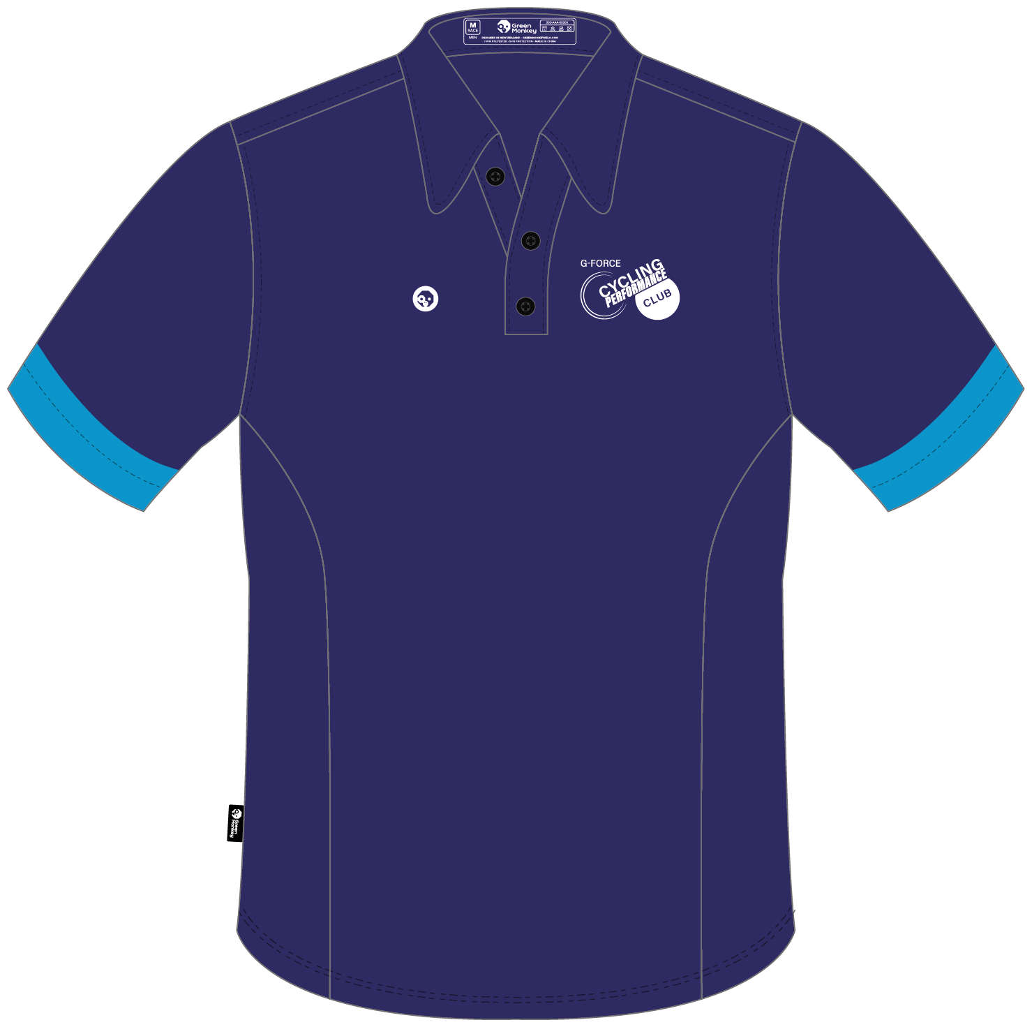 G Force Club Tech Polo Shirt for Men - Moisture Wicking Performance Golf Shirt with UV Protection - Perfect for Golf, Tennis & Casual Wear
