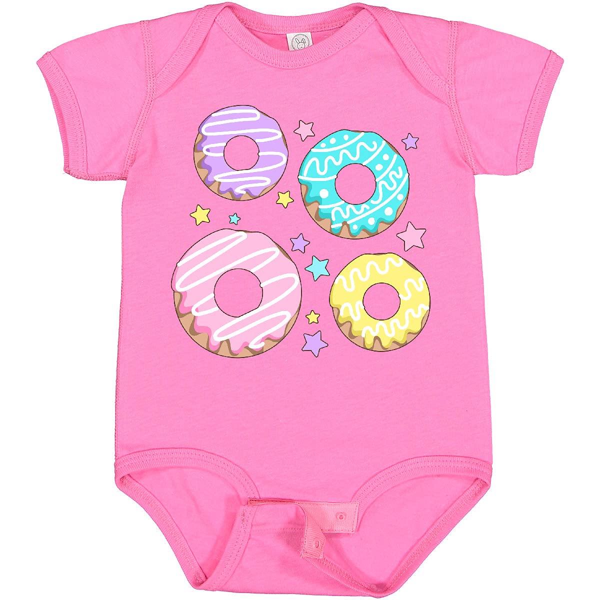 Inktastic Easter Pastel Donuts with Frosting and Stars Baby Bodysuit - Soft Cotton Cute Easter Outfit for Infants & Toddlers - Perfect for Easter Photos, Family Gatherings & Spring Celebrations